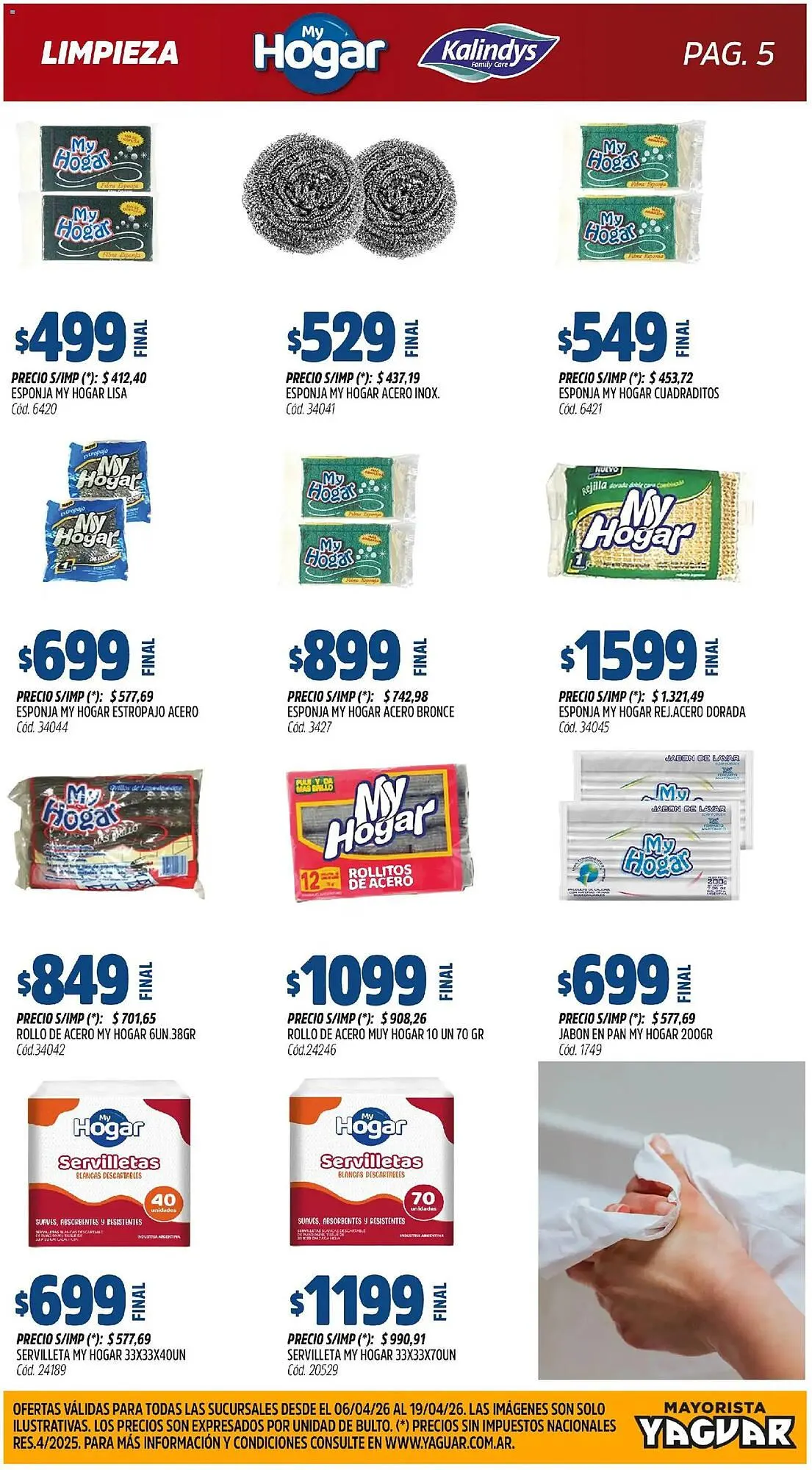 Ofertas de Catálogo Supermercados Yaguar 1 de abril al 19 de abril 2026 - Página 5 del catálogo