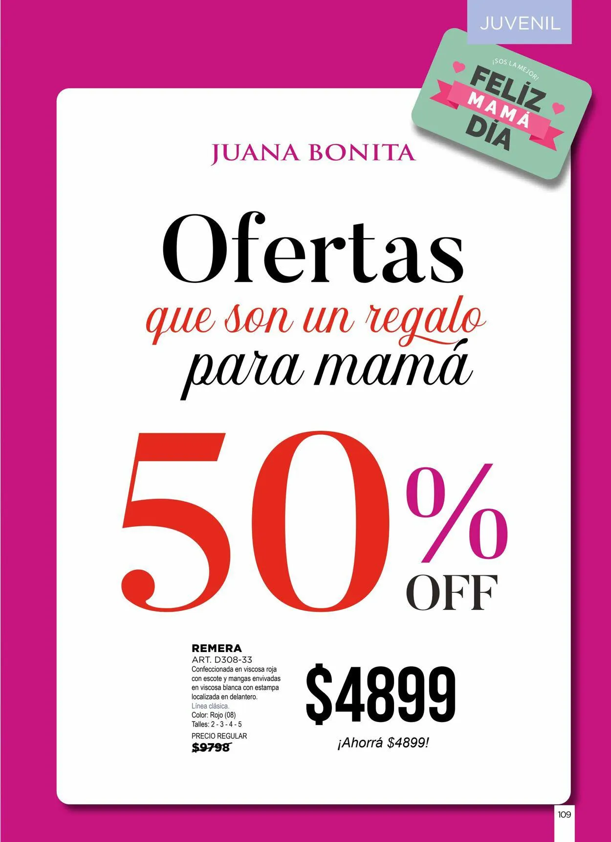 Ofertas de Juana Bonita 7 de septiembre al 30 de septiembre 2023 - Página 109 del catálogo