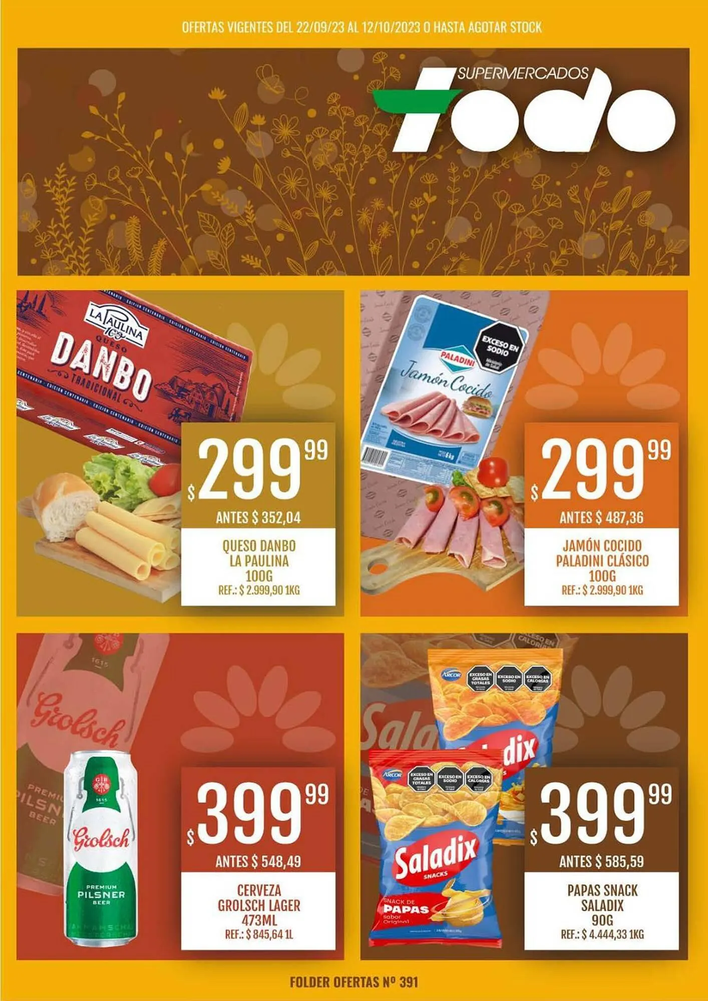 Ofertas de Catálogo Supermercados Todo 22 de septiembre al 12 de octubre 2023 - Página 1 del catálogo