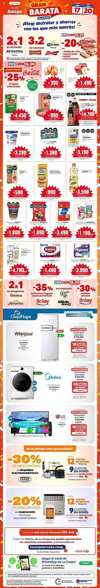 Ofertas de Catálogo Cooperativa Obrera 17 de julio al 20 de julio 2025 - Página 1 del catálogo