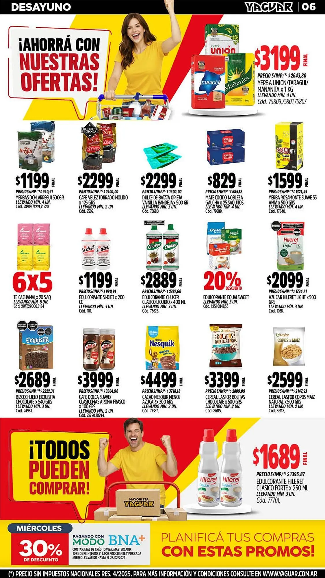 Ofertas de Catálogo Supermercados Yaguar 23 de febrero al 1 de marzo 2026 - Página 6 del catálogo