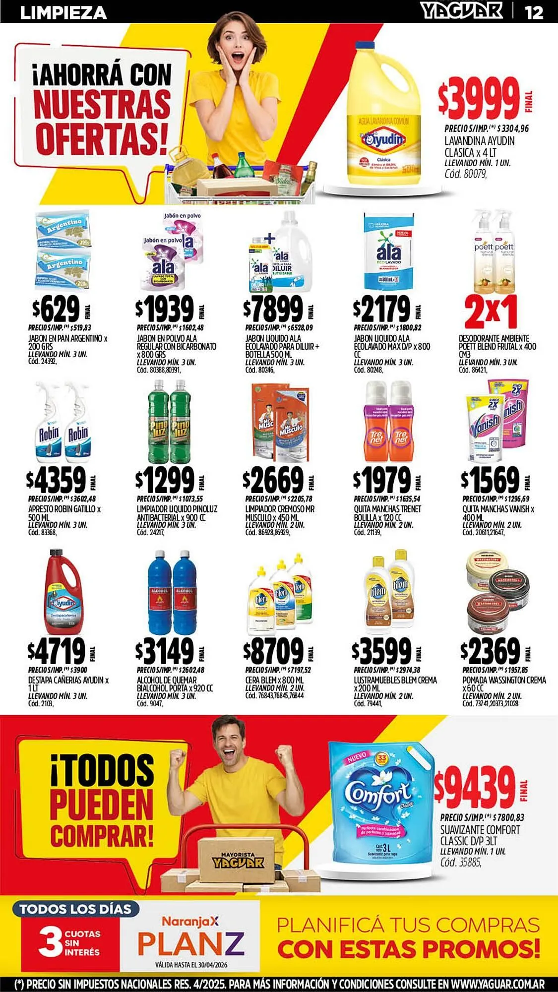 Ofertas de Catálogo Supermercados Yaguar 4 de mayo al 10 de mayo 2026 - Página 12 del catálogo