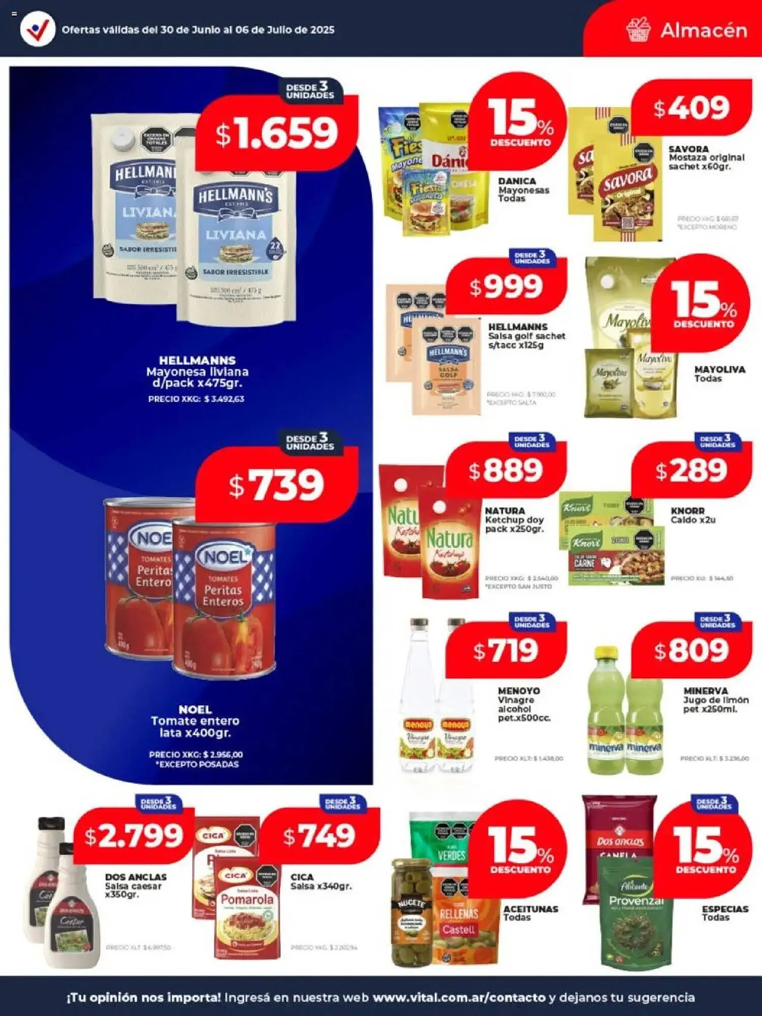 Ofertas de Catálogo Supermayorista Vital 30 de junio al 7 de julio 2025 - Página 14 del catálogo