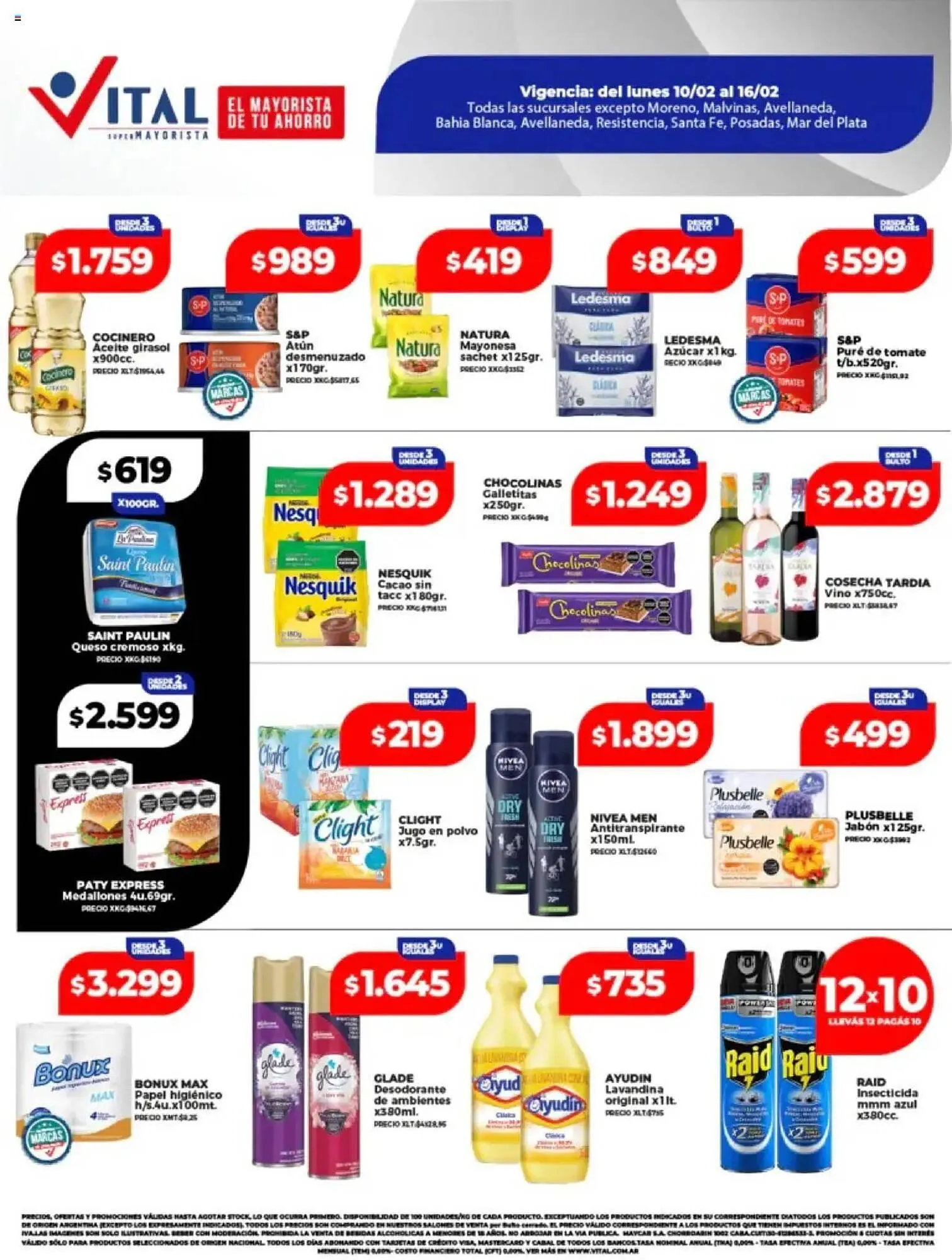 Ofertas de Catálogo Supermayorista Vital 10 de febrero al 16 de febrero 2025 - Página 1 del catálogo