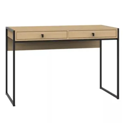 Escritorio simple Moderna de metal y madera con cajones negro y paraiso