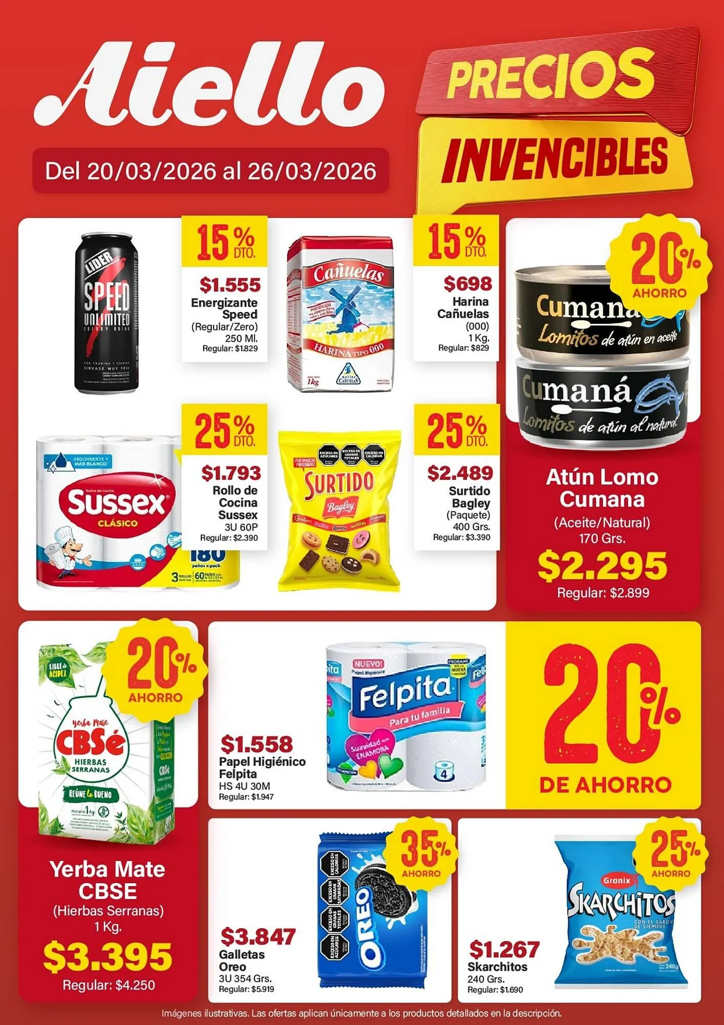 Ofertas de Catálogo Supermercados Aiello 20 de marzo al 26 de marzo 2026 - Página 1 del catálogo