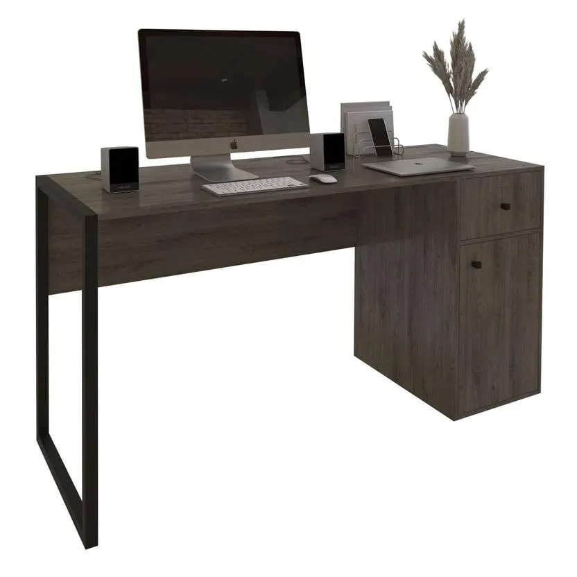 Escritorio Steel 1 puerta roble denver grafito