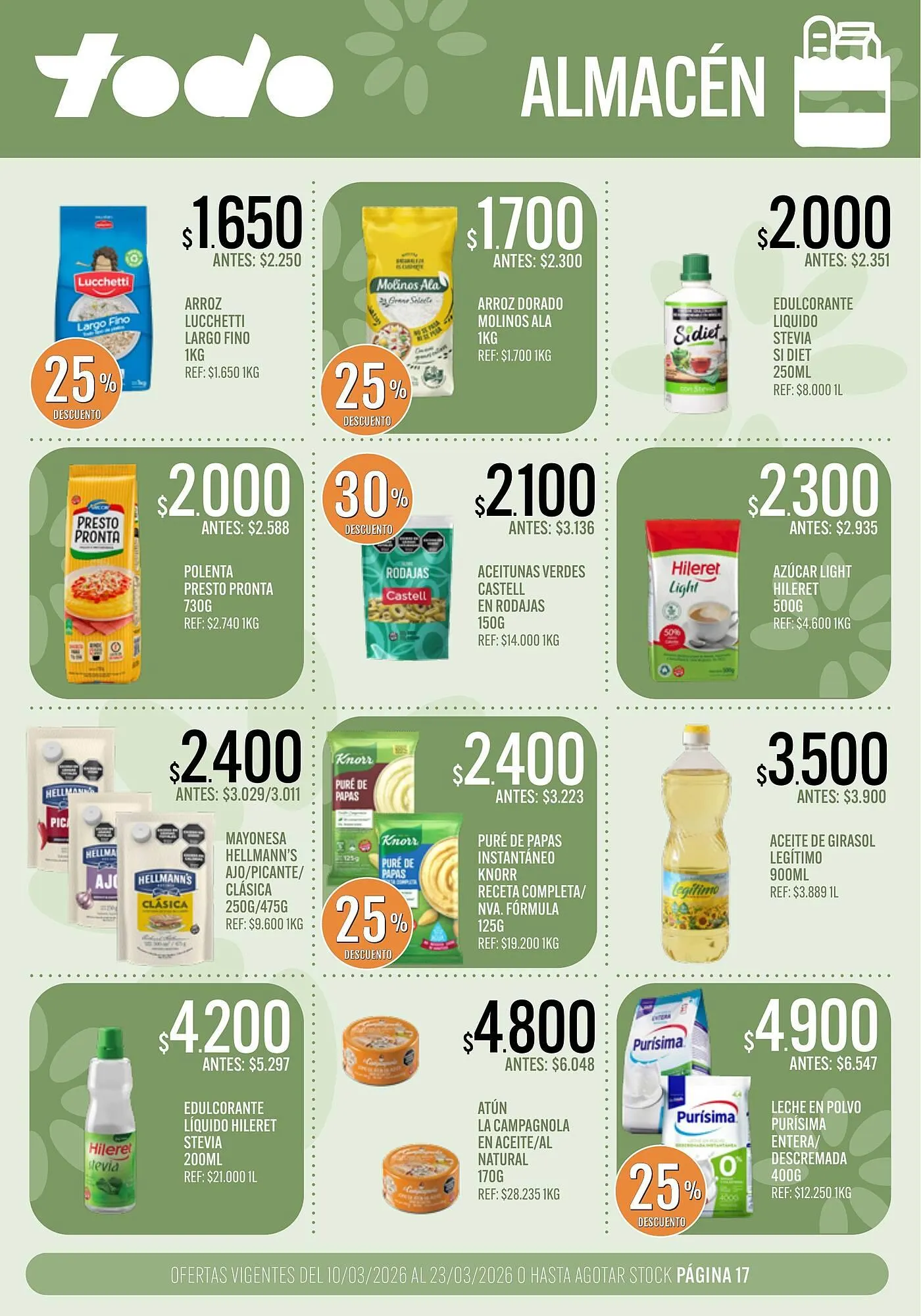 Ofertas de Catálogo Supermercados Todo 10 de marzo al 23 de marzo 2026 - Página 17 del catálogo