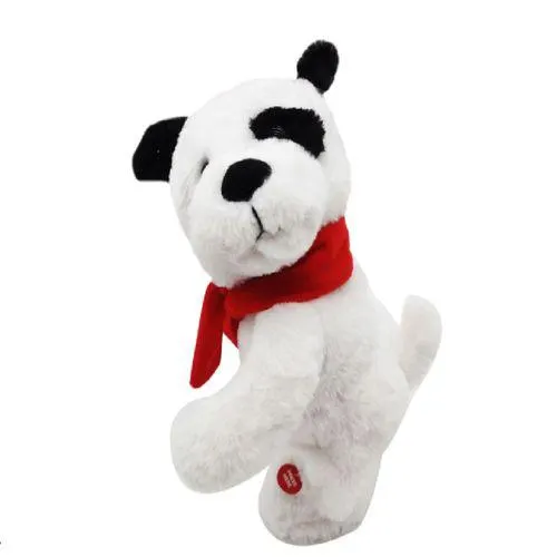 Muñeco de navidad Perro Bailarín Cotidiana blanco 20x15x31 cm