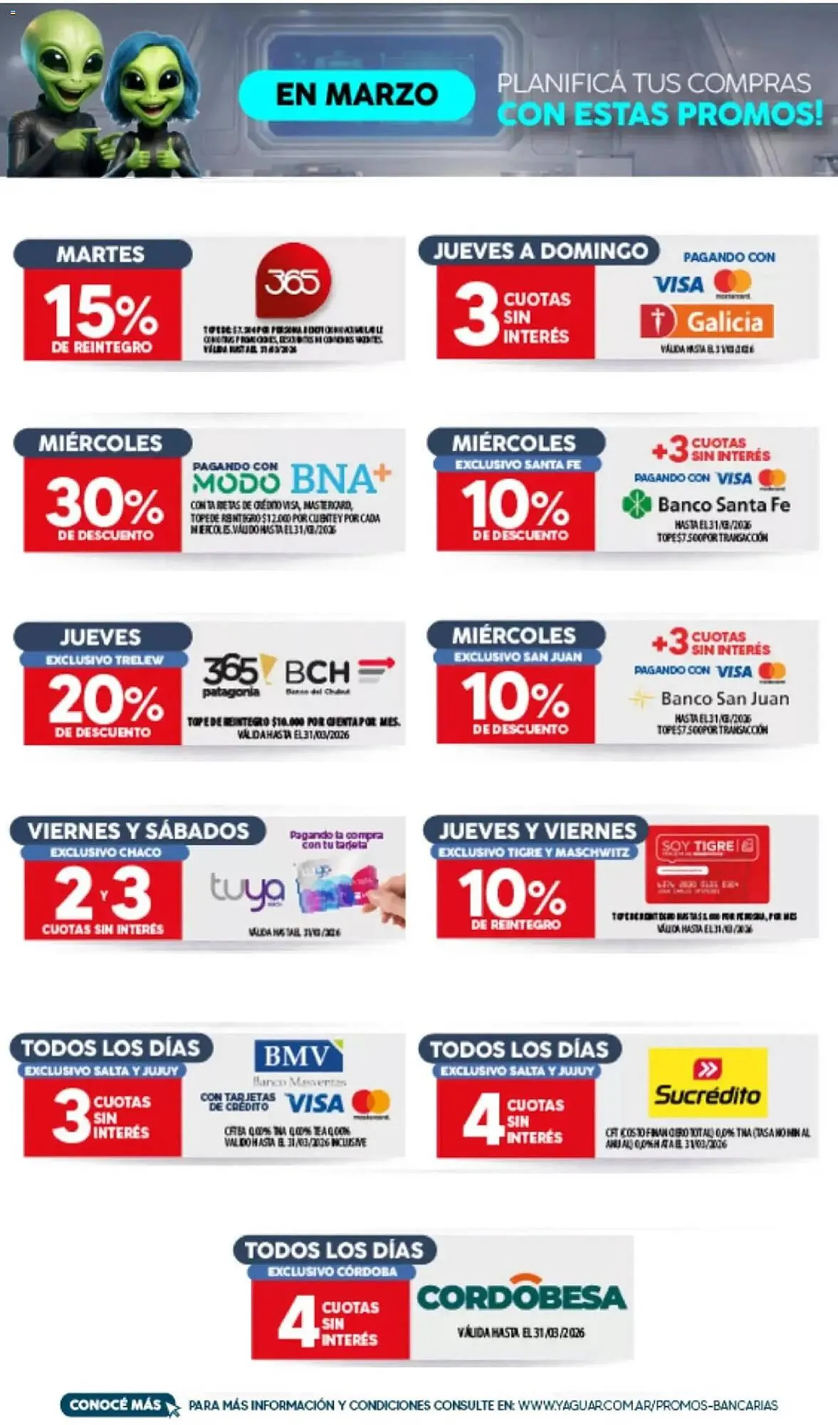 Ofertas de Catálogo Supermercados Yaguar 1 de marzo al 31 de marzo 2026 - Página 1 del catálogo