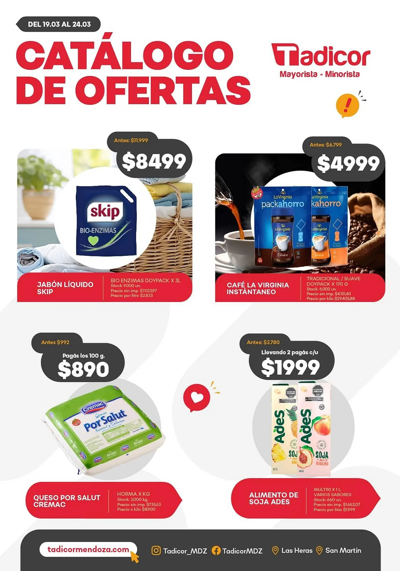Ofertas de Catálogo Supermercados Tadicor 18 de marzo al 24 de marzo 2026 - Página 1 del catálogo