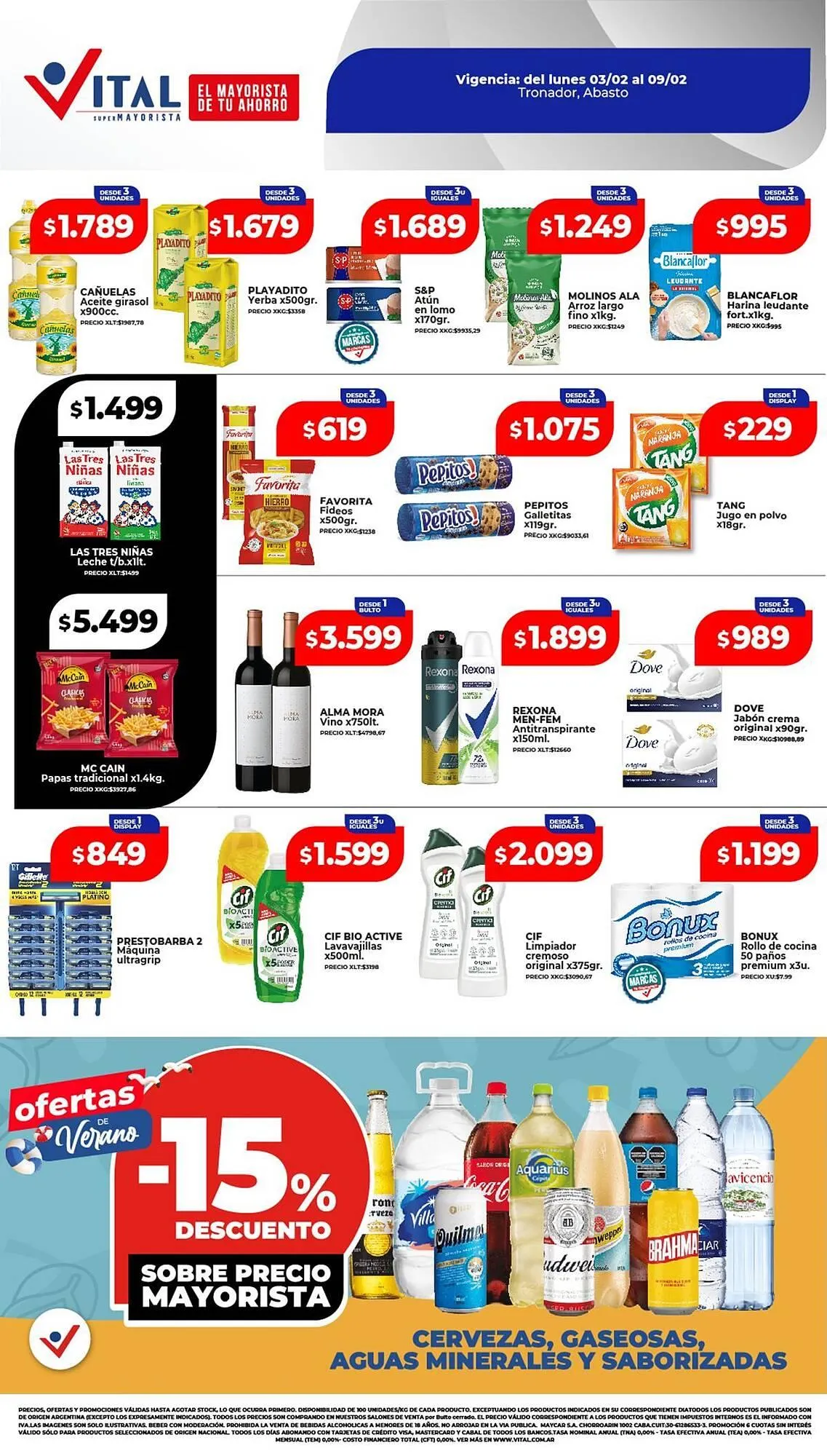 Ofertas de Catálogo Supermayorista Vital 3 de febrero al 9 de febrero 2025 - Página 1 del catálogo