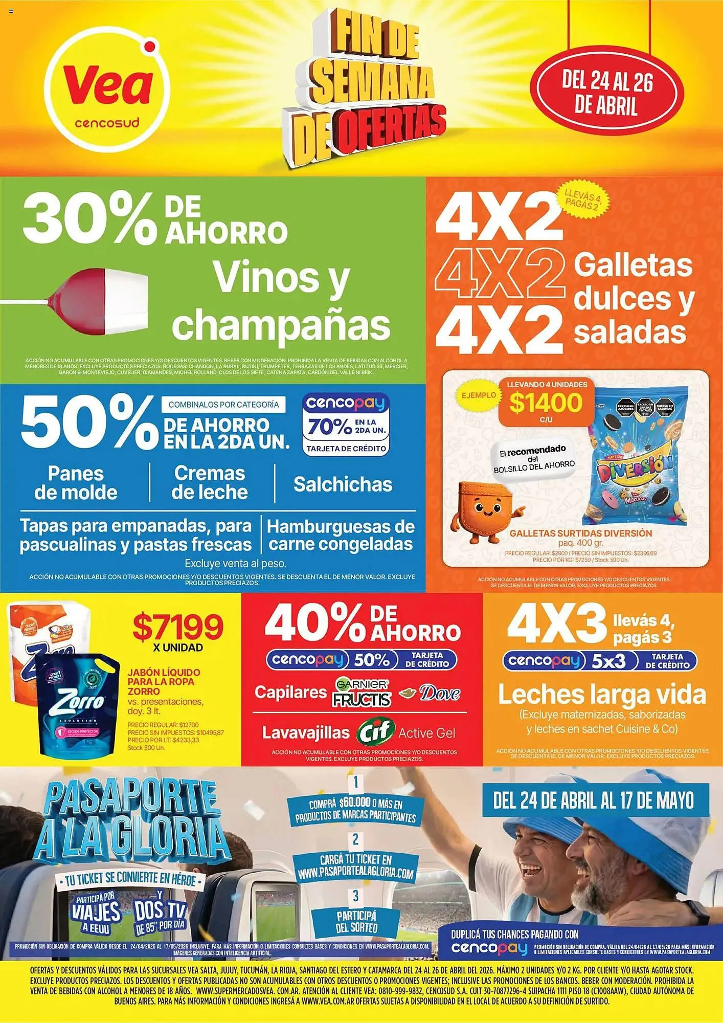 Ofertas de Catálogo Supermercados Vea 24 de abril al 26 de abril 2026 - Página 1 del catálogo