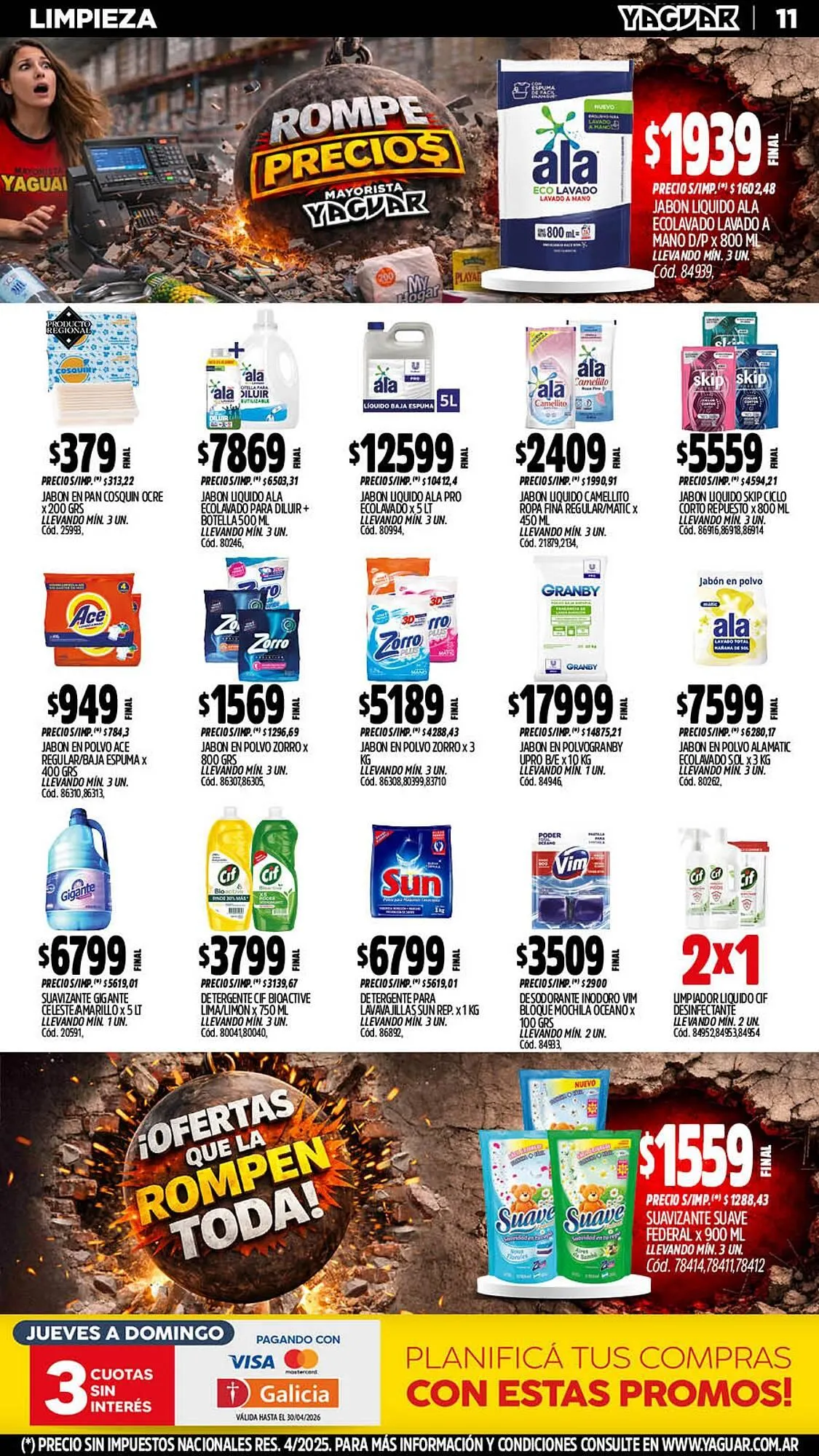 Ofertas de Catálogo Supermercados Yaguar 6 de abril al 12 de abril 2026 - Página 11 del catálogo