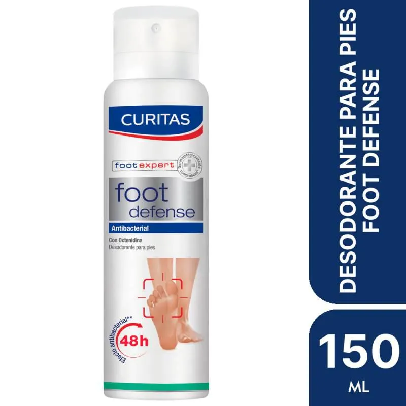 Desodorante Pédico Aerosol Foot Defens Curitas x 150 cc.