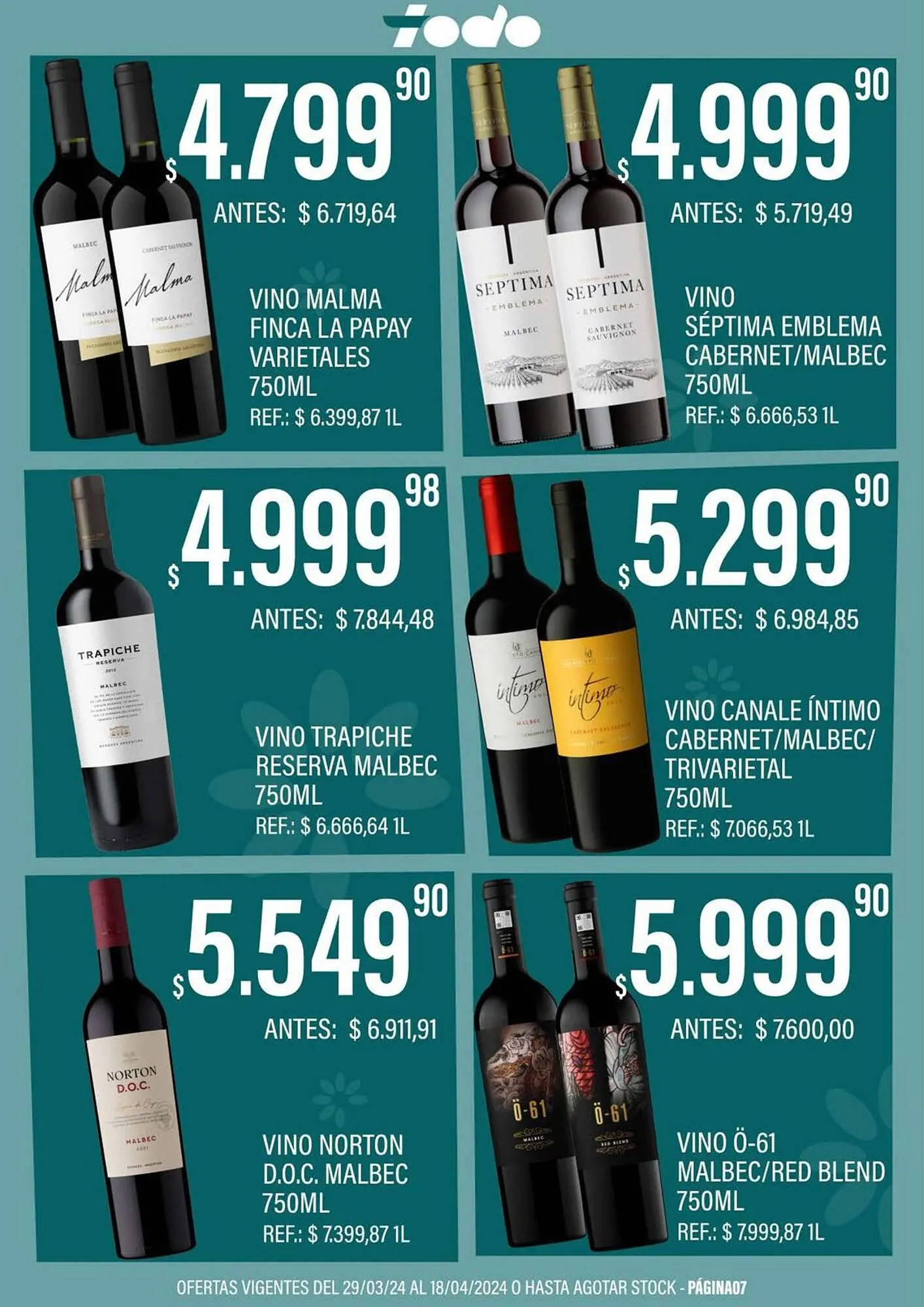 Ofertas de Catálogo Supermercados Todo 3 de abril al 18 de abril 2024 - Página 7 del catálogo