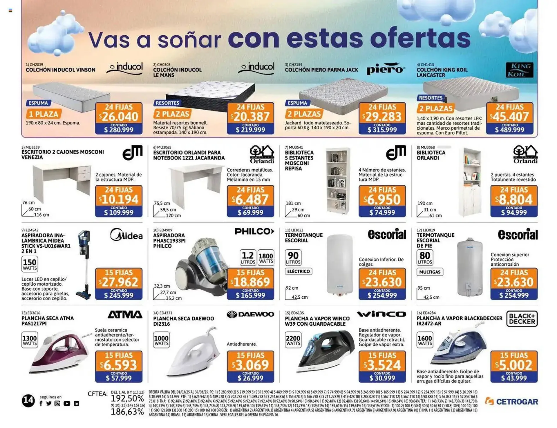 Ofertas de Catálogo Cetrogar 1 de marzo al 31 de marzo 2025 - Página 14 del catálogo