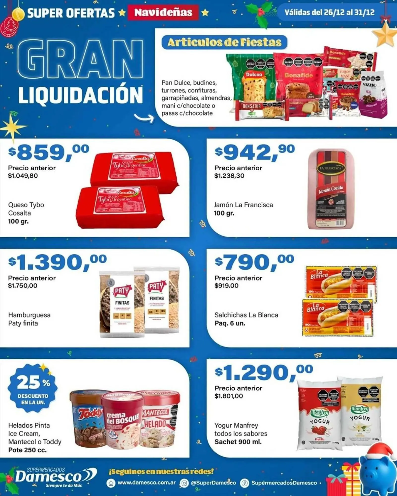 Ofertas de Catálogo Supermercados Damesco 26 de diciembre al 31 de diciembre 2025 - Página 1 del catálogo