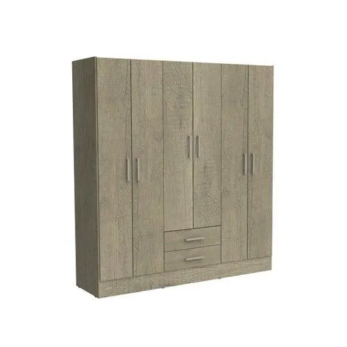 Ropero placard 6 puertas express 2 cajones grei neb gris Mosconi