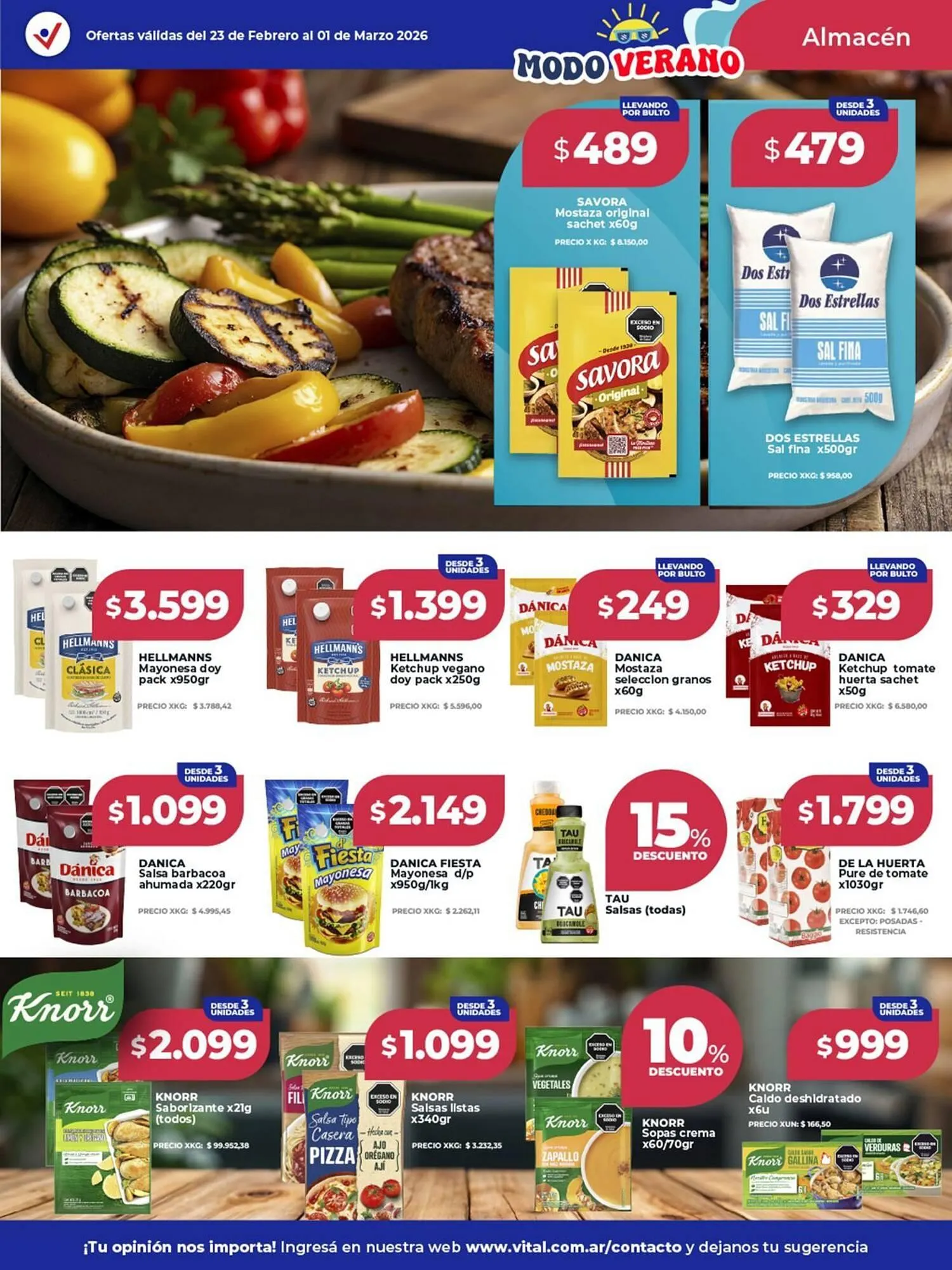 Ofertas de Catálogo Supermayorista Vital 23 de febrero al 1 de marzo 2026 - Página 7 del catálogo