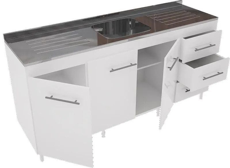 Bajo Mesada 160Cm 3000 Blanco - MUEBLES ORLANDI