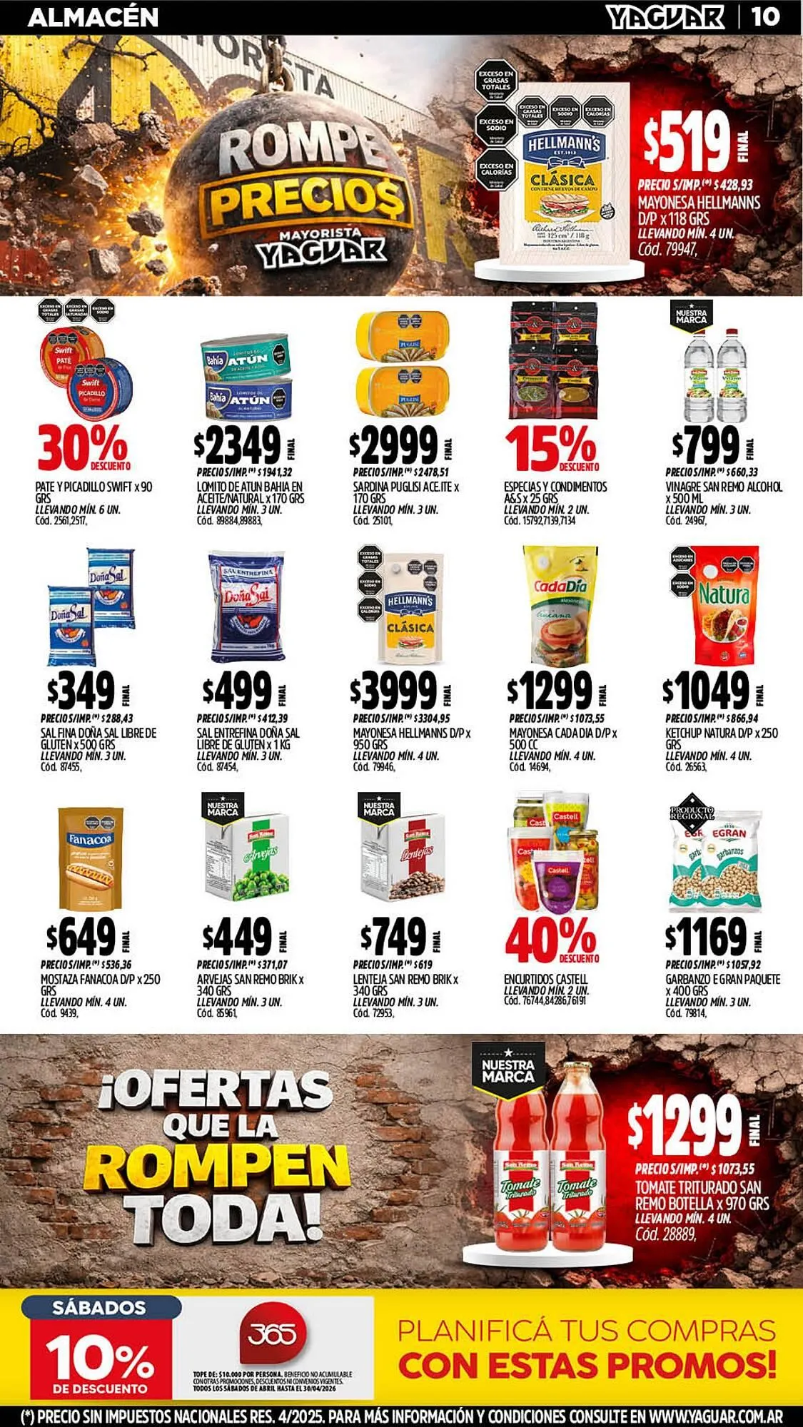 Ofertas de Catálogo Supermercados Yaguar 6 de abril al 12 de abril 2026 - Página 10 del catálogo