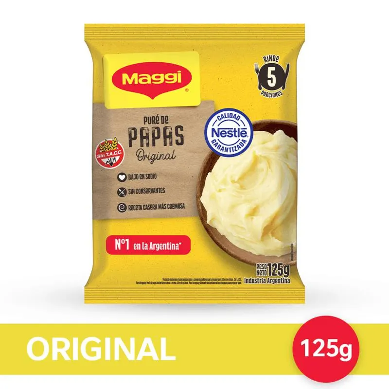 Puré de papas cremoso Maggi original 125 g.