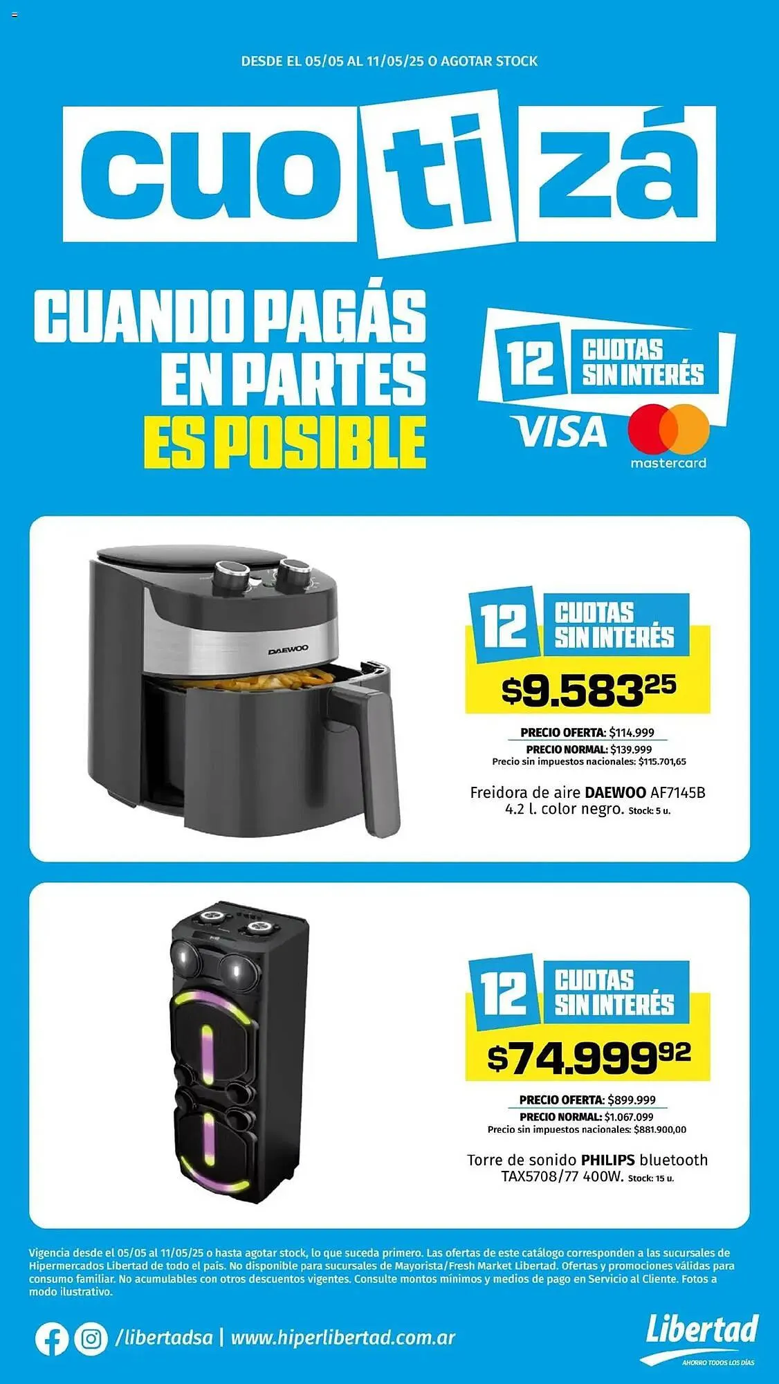 Ofertas de Catálogo Hipermercado Libertad 5 de mayo al 11 de mayo 2025 - Página 1 del catálogo