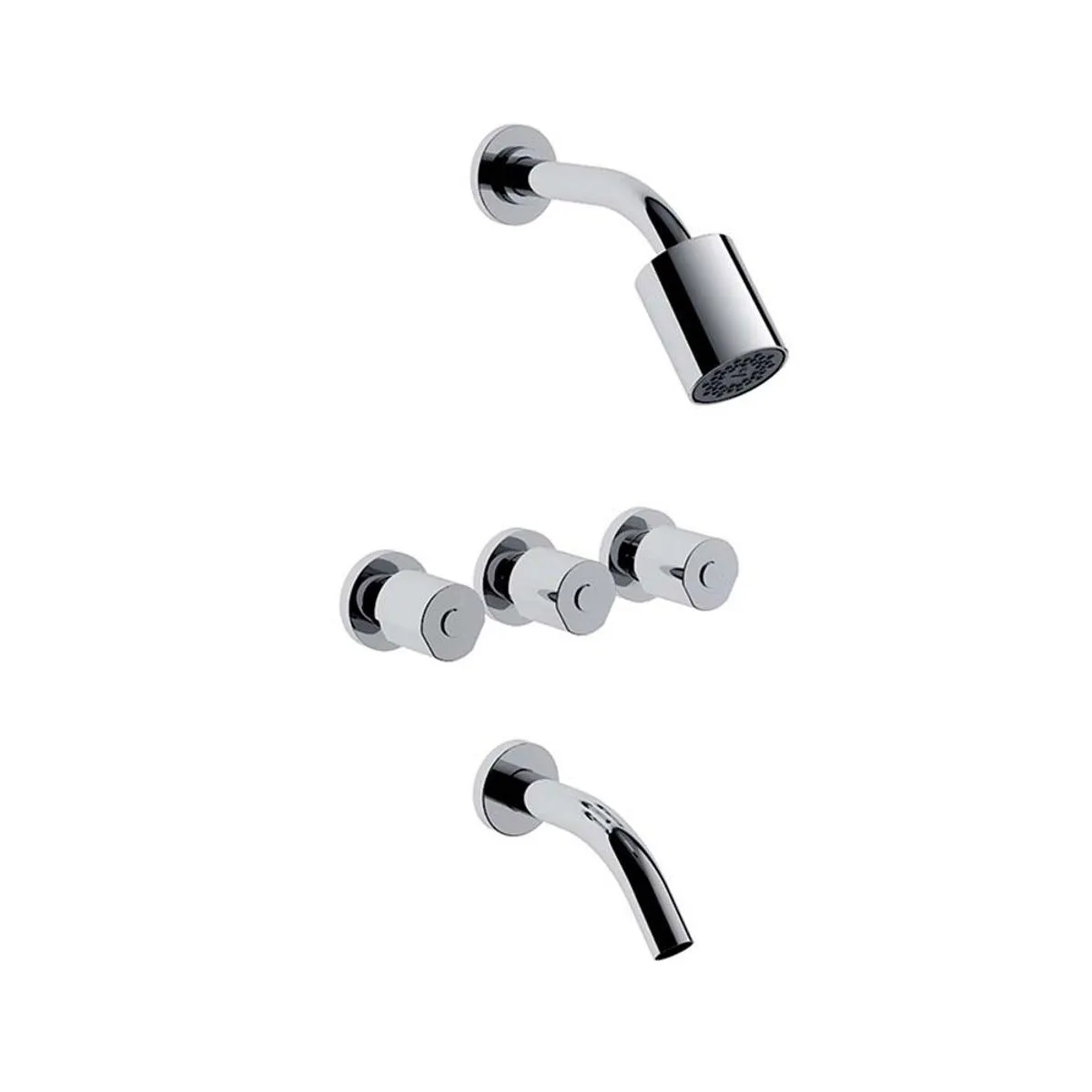 Grifería para Bañera Bimando Cromado Obera 103/G5 FV