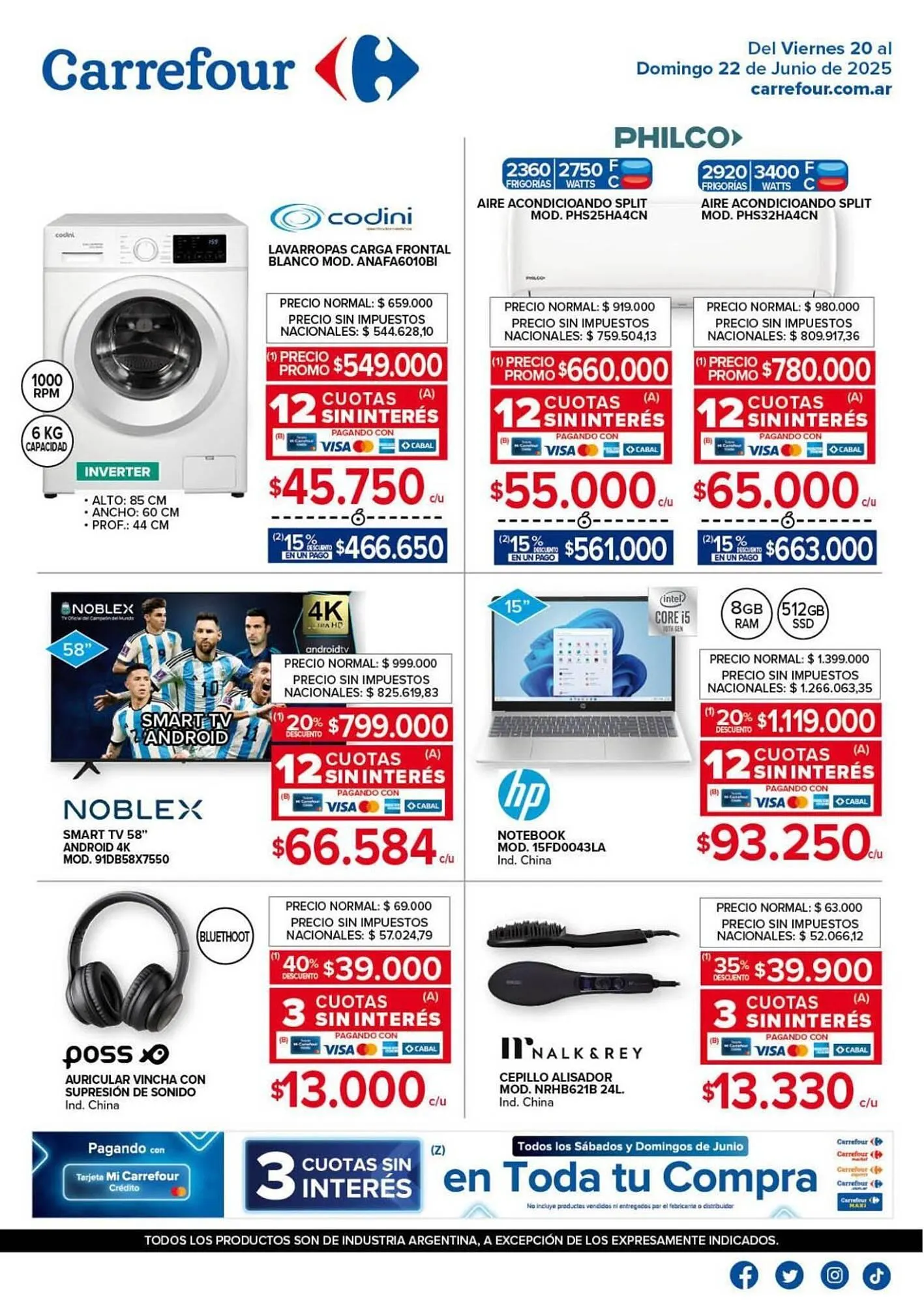 Ofertas de Catálogo Carrefour 20 de junio al 23 de junio 2025 - Página 1 del catálogo