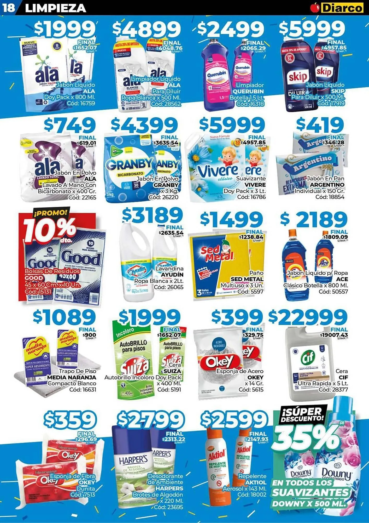 Ofertas de Catálogo Diarco 11 de agosto al 15 de agosto 2025 - Página 18 del catálogo