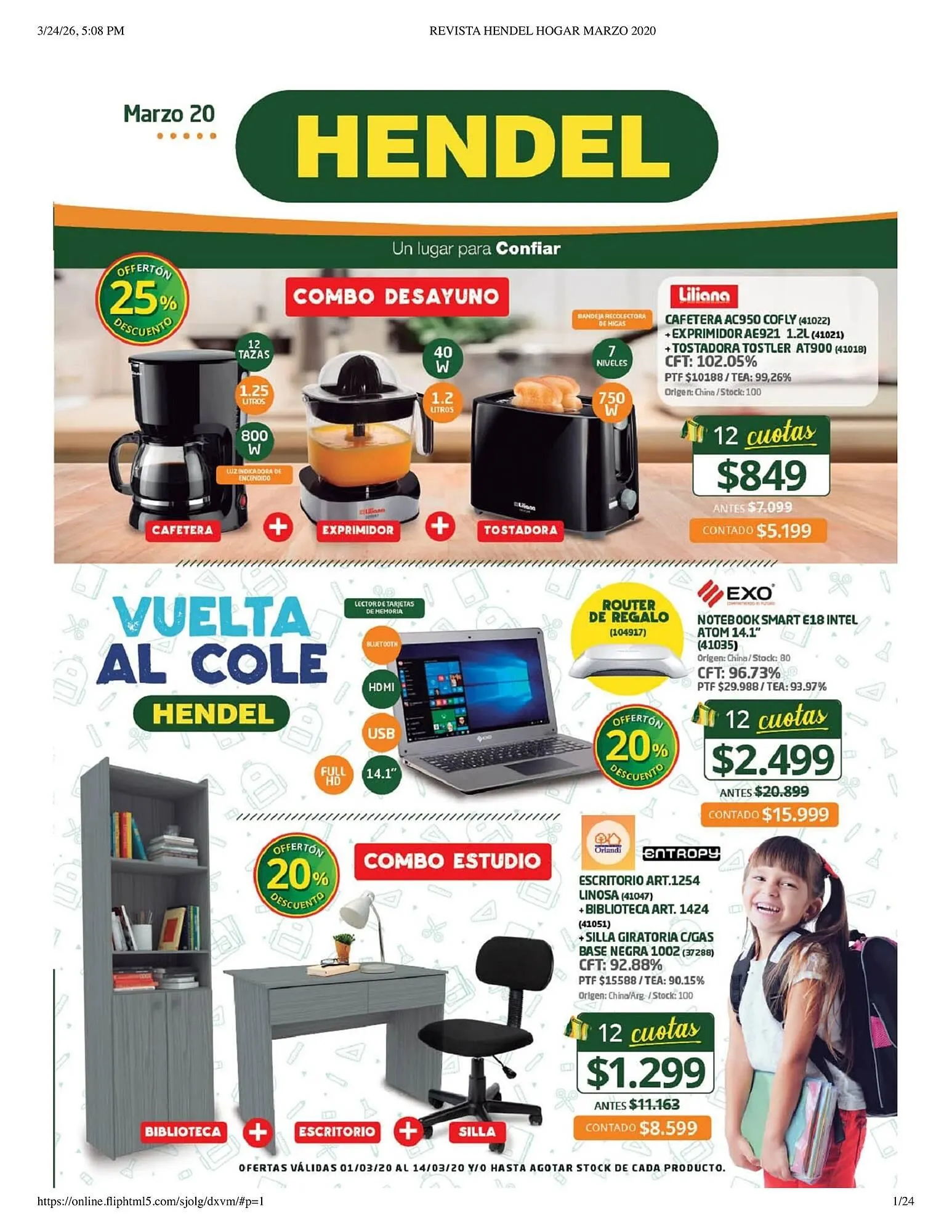 Ofertas de Catálogo Hendel 24 de marzo al 31 de marzo 2026 - Página 1 del catálogo