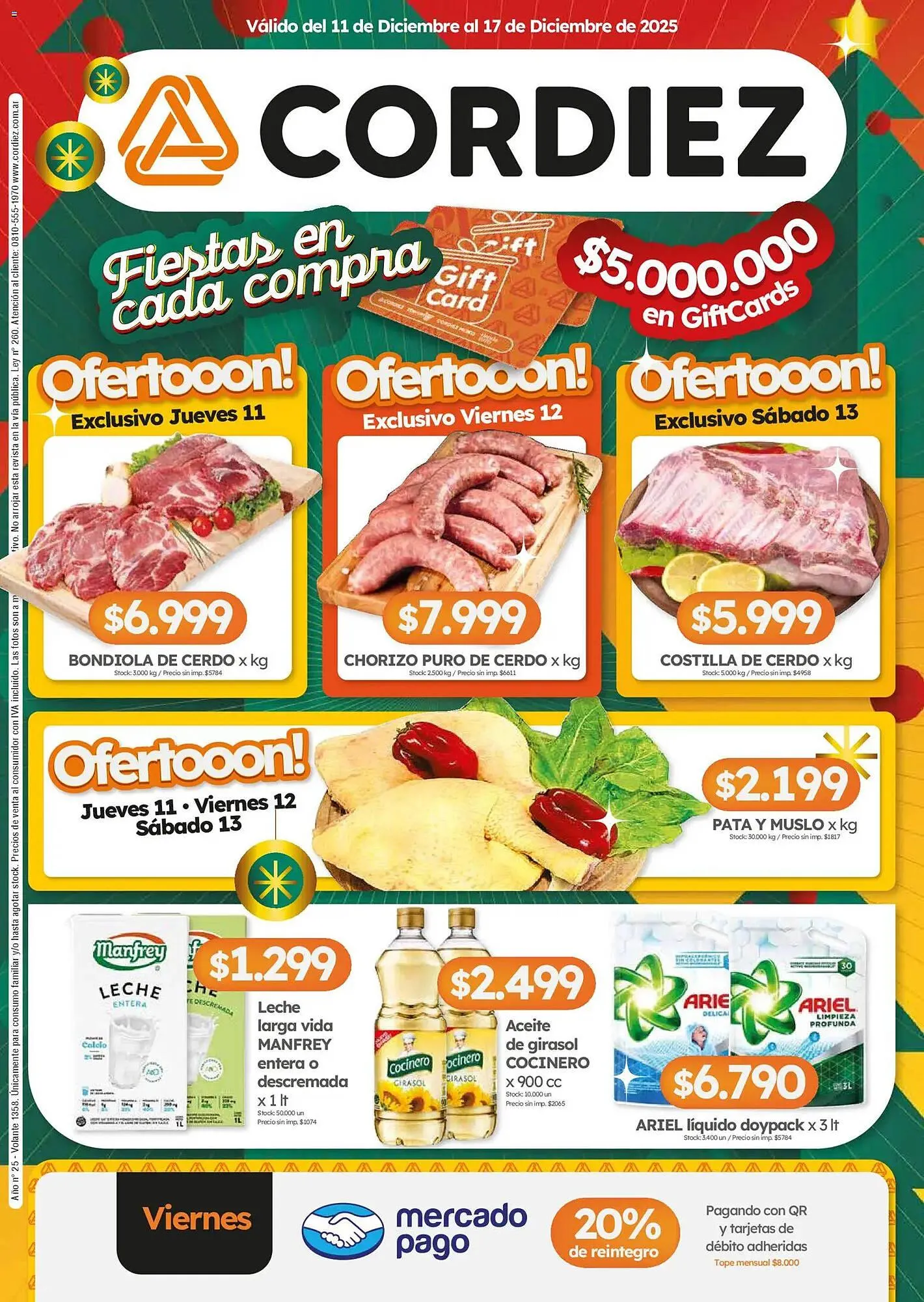 Ofertas de Folleto Cordiez 11 de diciembre al 17 de diciembre 2025 - Página 1 del catálogo
