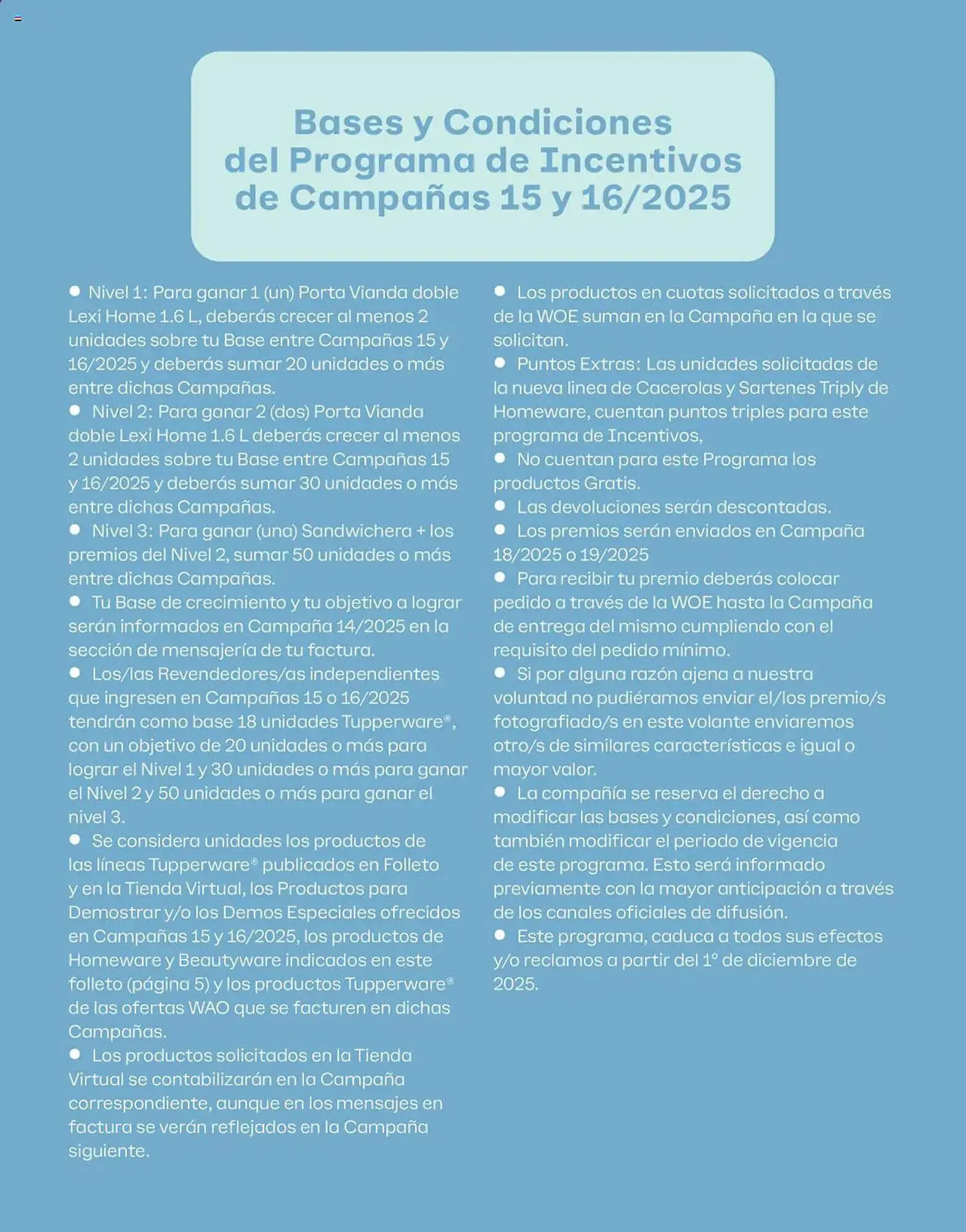 Ofertas de Folleto Tupperware 15 de septiembre al 17 de septiembre 2025 - Página 6 del catálogo