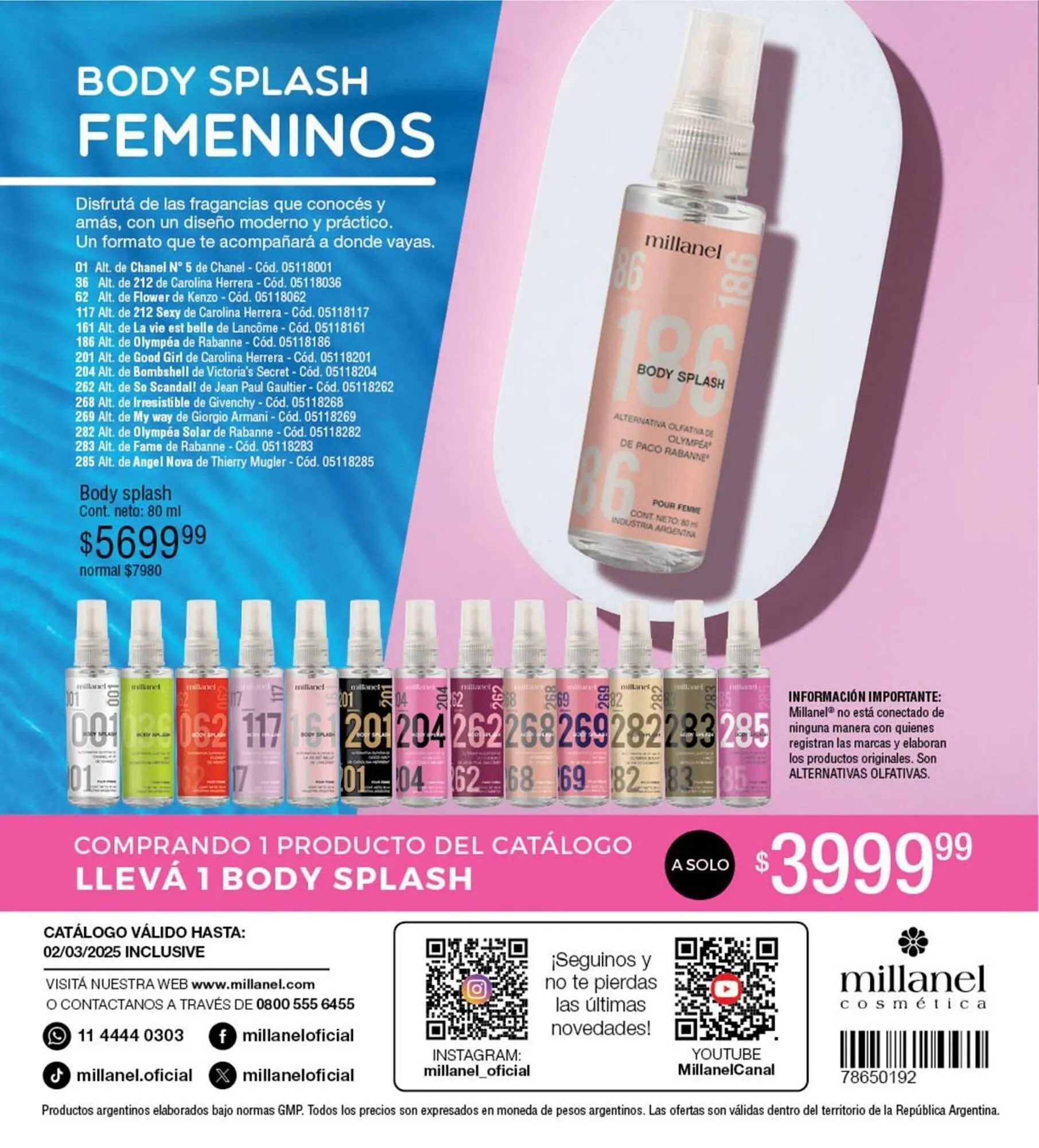 Ofertas de Catálogo Millanel Cosmética 27 de febrero al 31 de marzo 2025 - Página 196 del catálogo