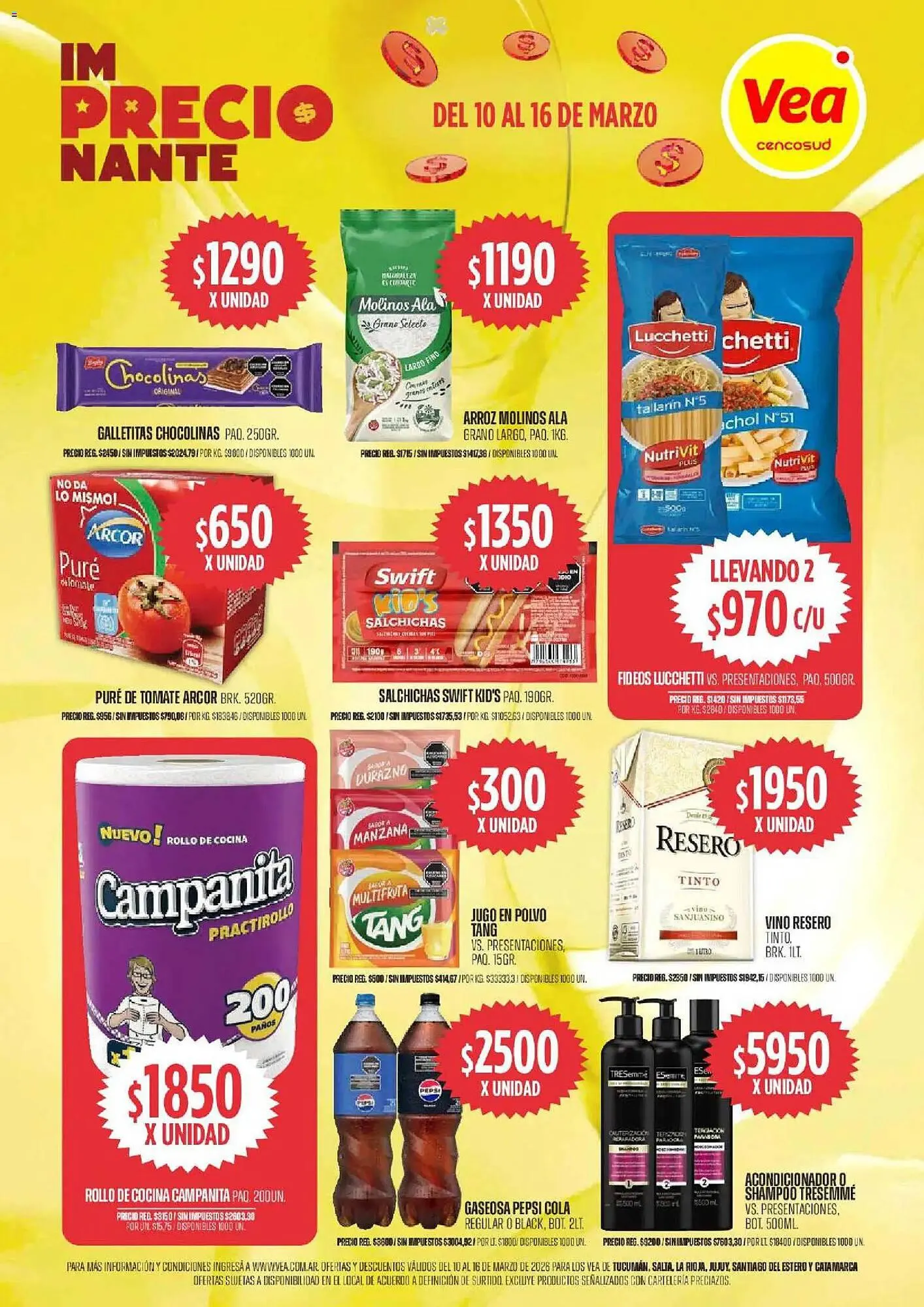Ofertas de Catálogo Supermercados Vea 10 de marzo al 16 de marzo 2026 - Página 1 del catálogo