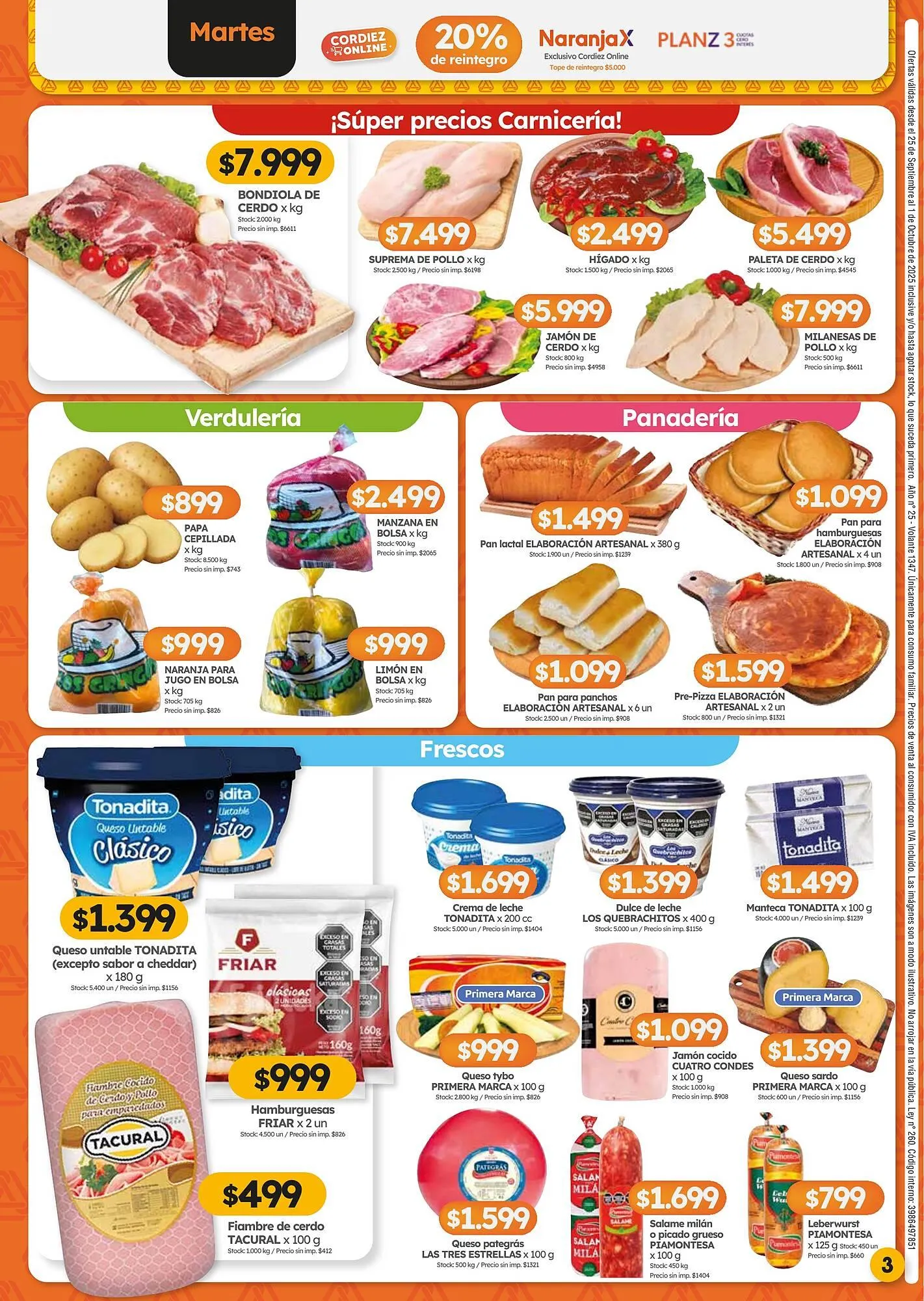 Ofertas de Folleto Cordiez 25 de septiembre al 1 de octubre 2025 - Página 3 del catálogo