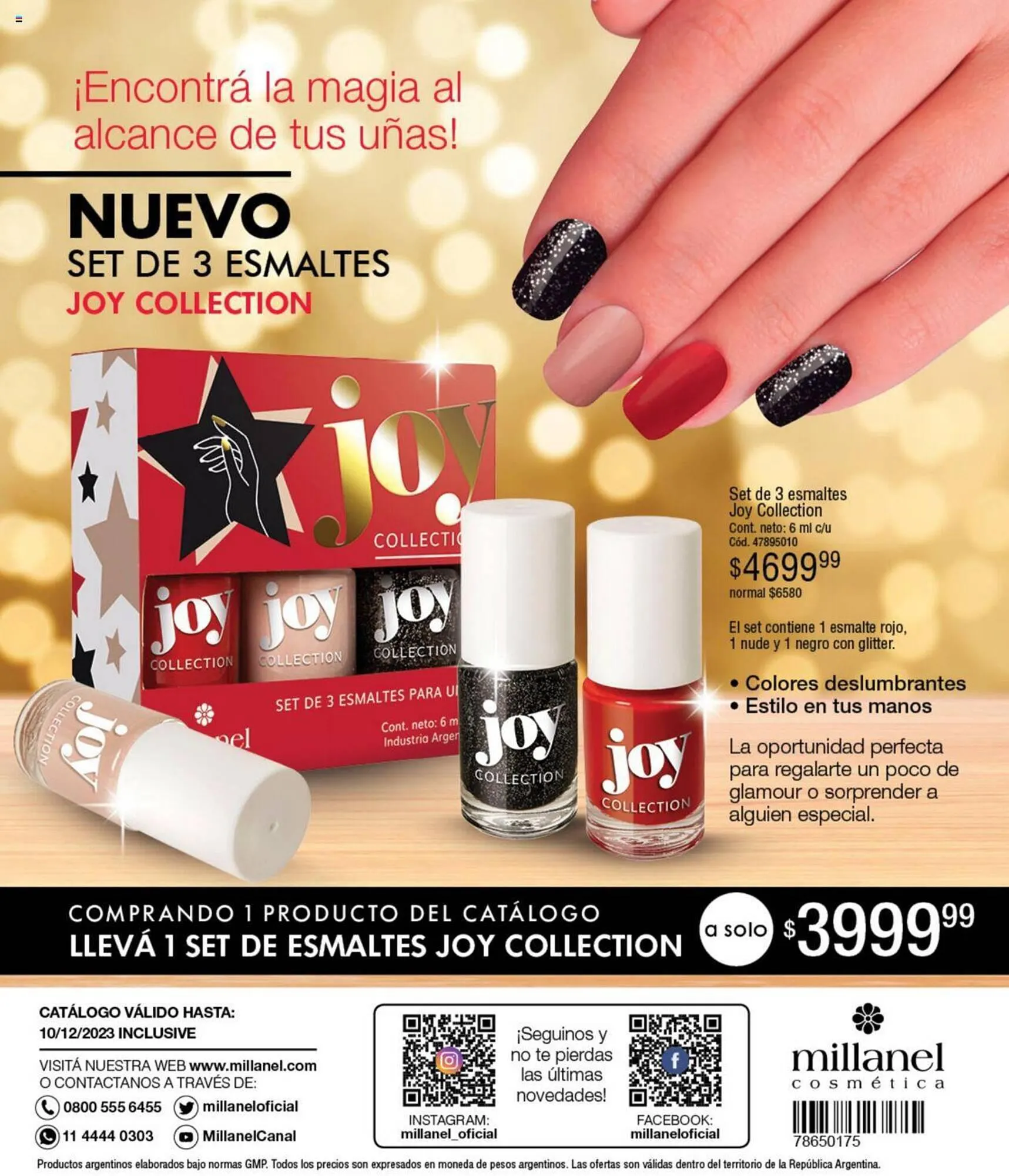 Ofertas de Catálogo Millanel Cosmética 13 de noviembre al 10 de diciembre 2023 - Página 196 del catálogo