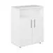 Mueble porta microondas 2 puertas y 2 estantes blanco