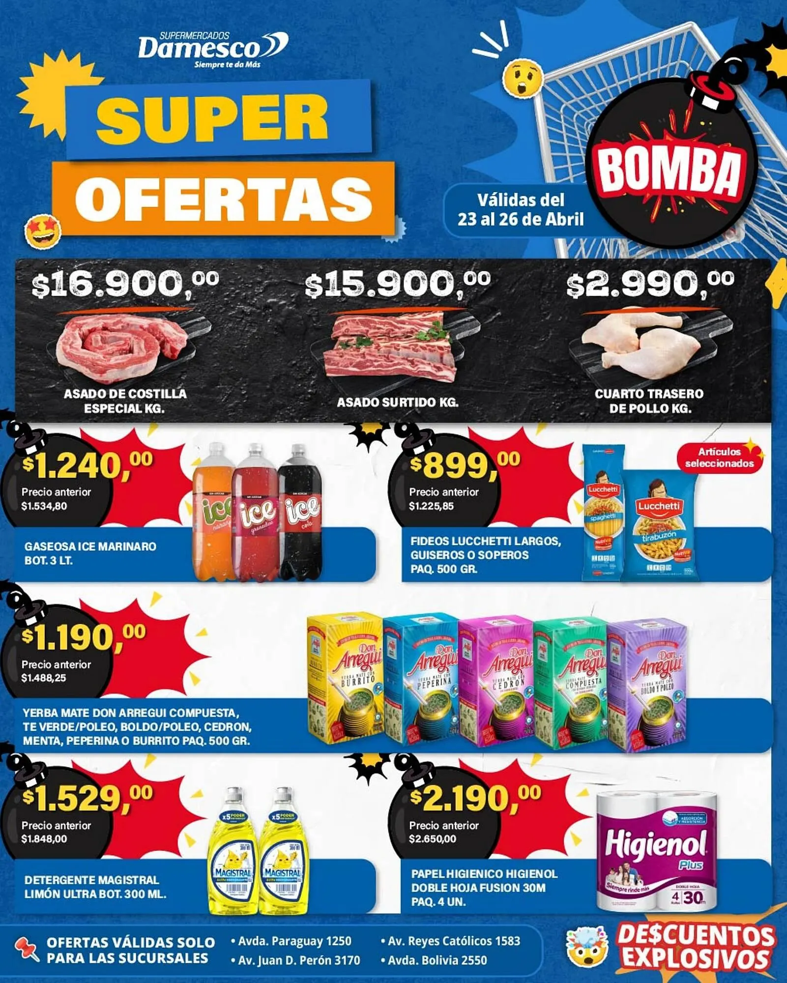 Ofertas de Catálogo Supermercados Damesco 23 de abril al 26 de abril 2026 - Página 1 del catálogo