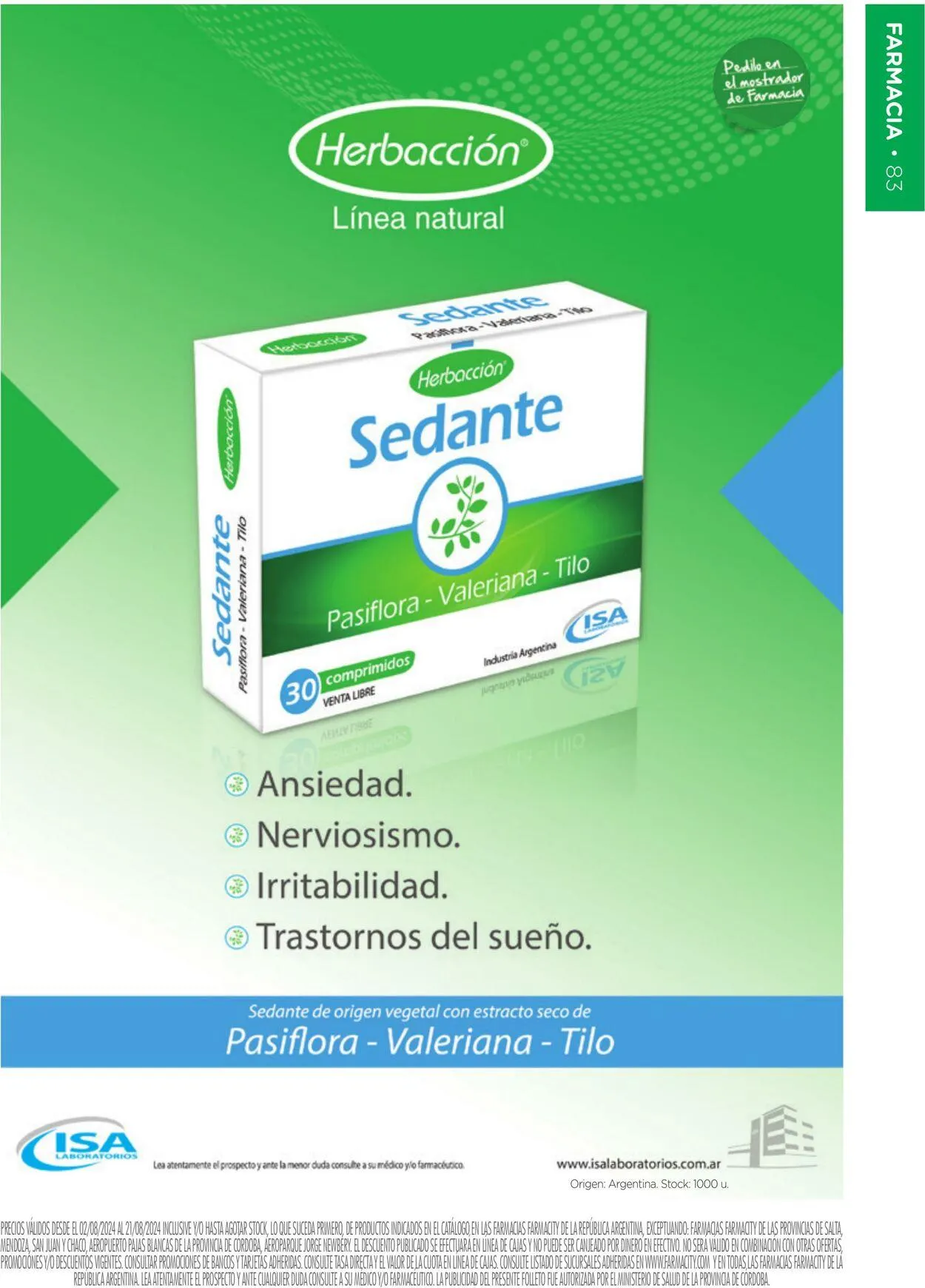Ofertas de Farmacity 1 de agosto al 31 de agosto 2024 - Página 83 del catálogo