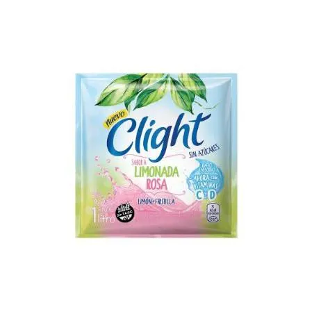 JUGO EN POLVO CLIGHT LIMO ROSA VITC 7 GRS