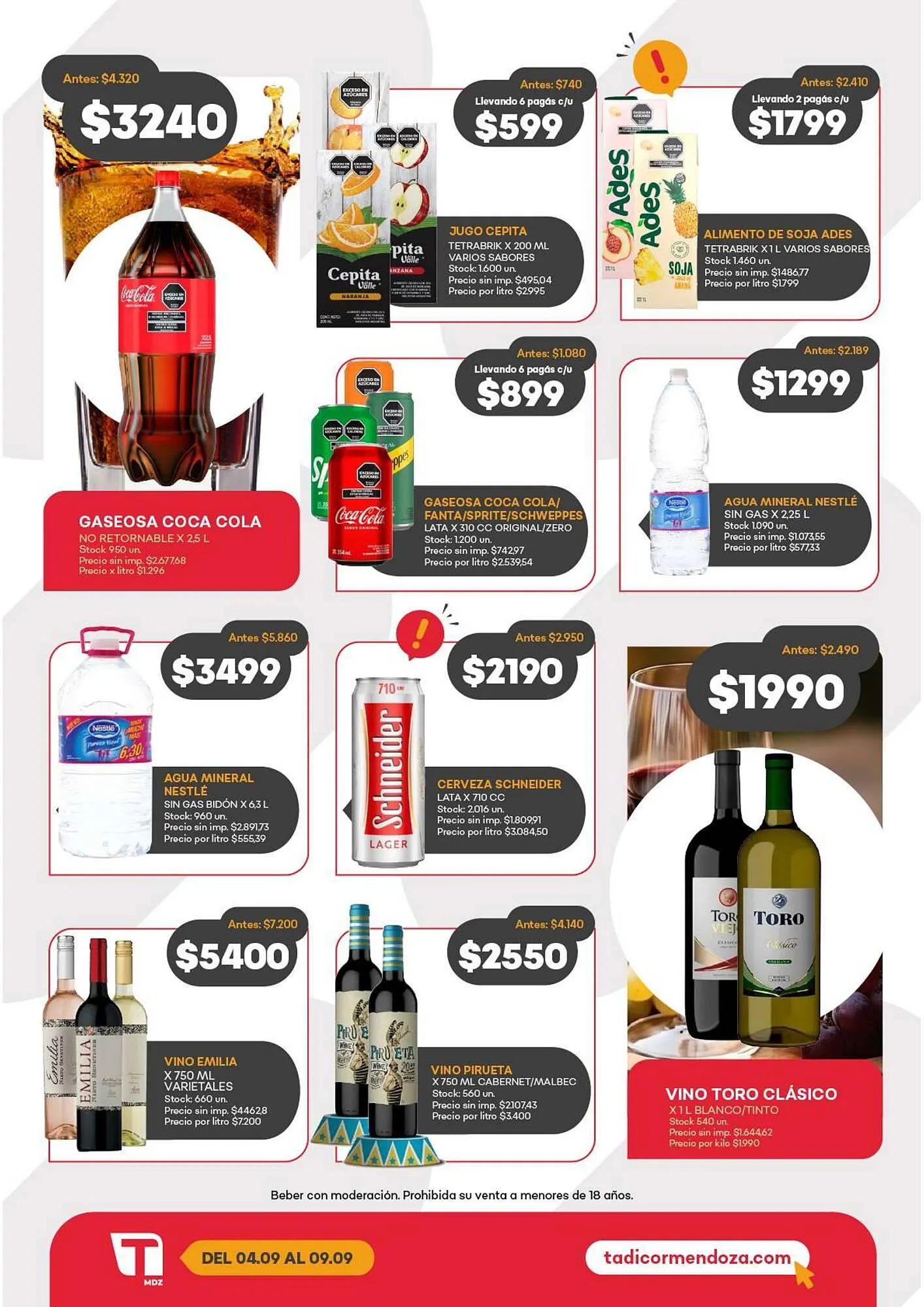 Ofertas de Catálogo Supermercados Tadicor 4 de septiembre al 9 de septiembre 2025 - Página 10 del catálogo