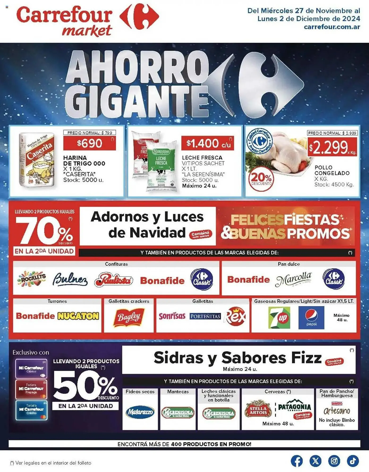 Ofertas de Catálogo Carrefour Market 27 de noviembre al 3 de diciembre 2024 - Página 1 del catálogo