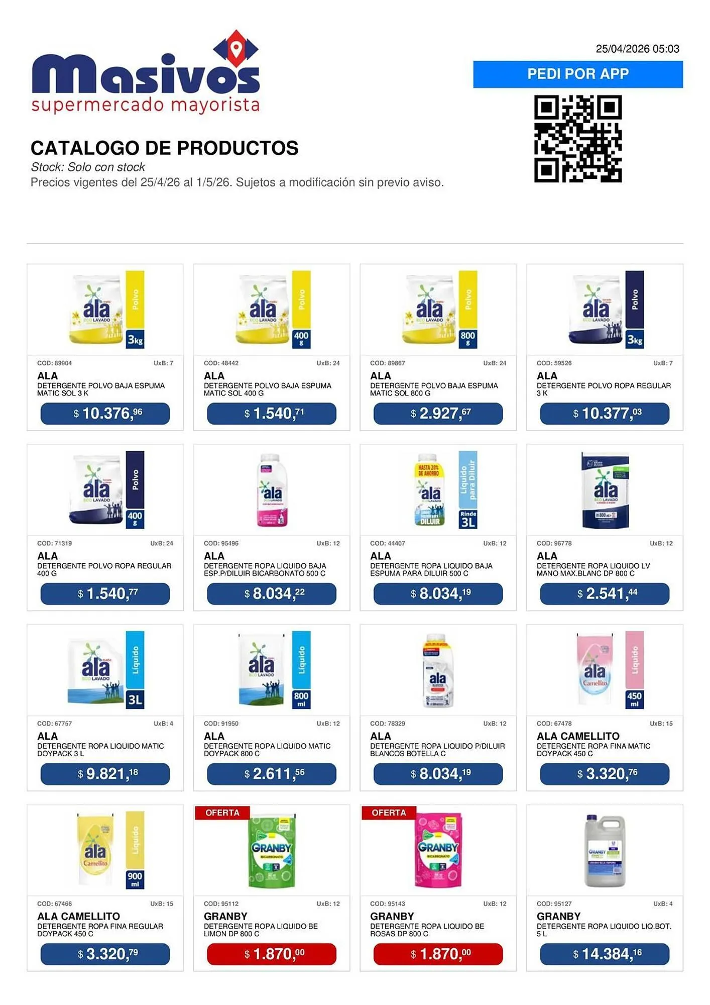 Ofertas de Catálogo Masivos 25 de abril al 1 de mayo 2026 - Página 72 del catálogo