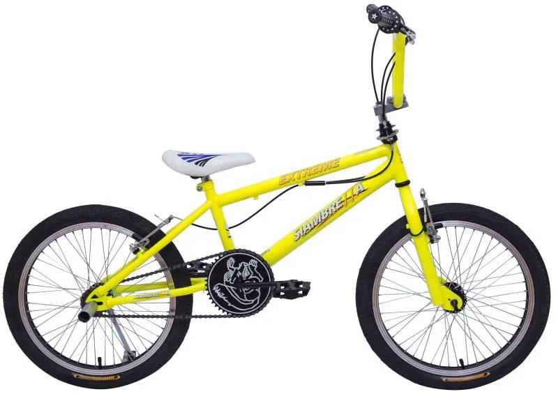 Bicicleta Rodado 20 Freestyle Color Amarillo Fluo 10196 - SIAMBRETTA