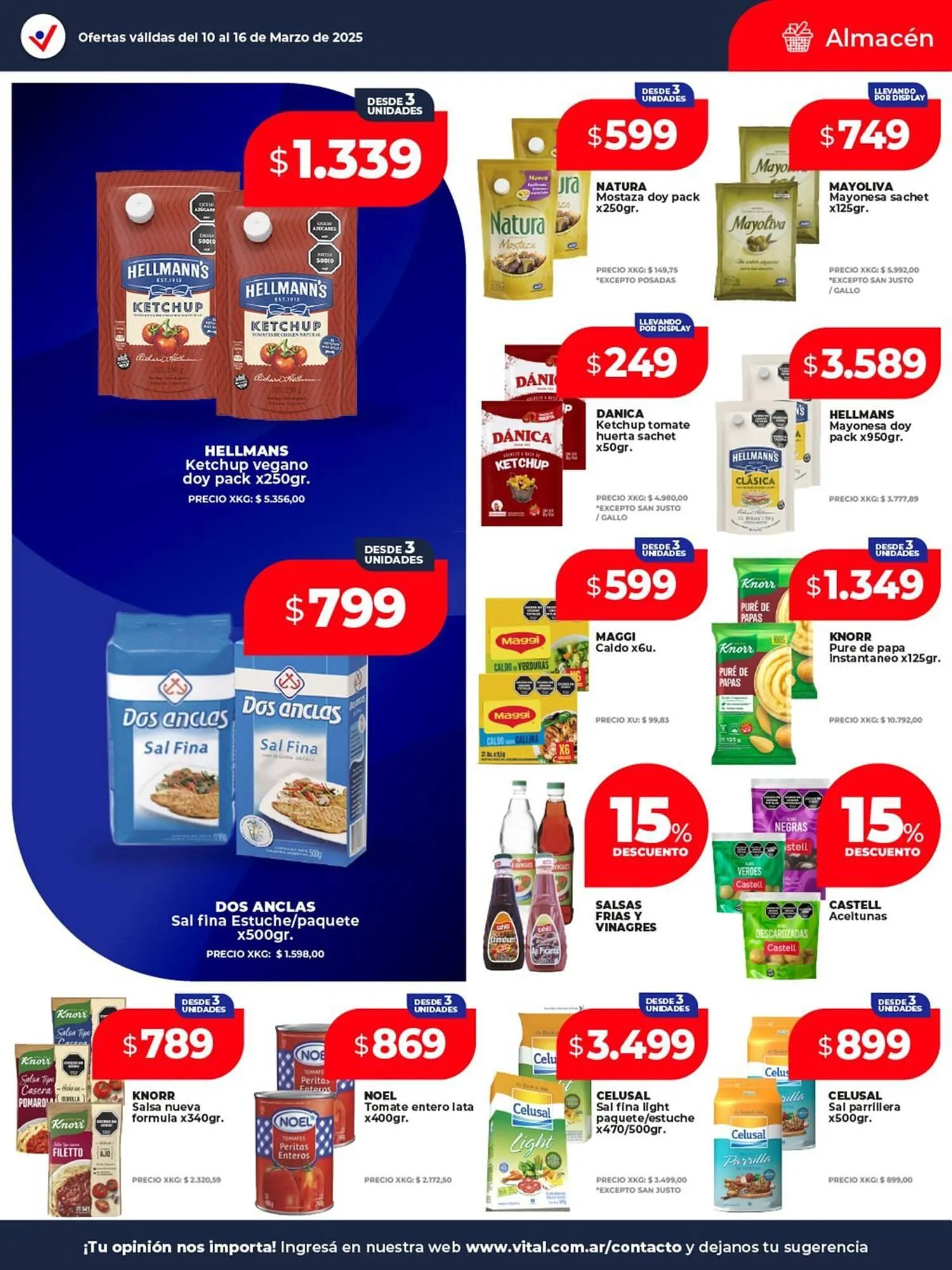Ofertas de Catálogo Supermayorista Vital 10 de marzo al 16 de marzo 2025 - Página 17 del catálogo