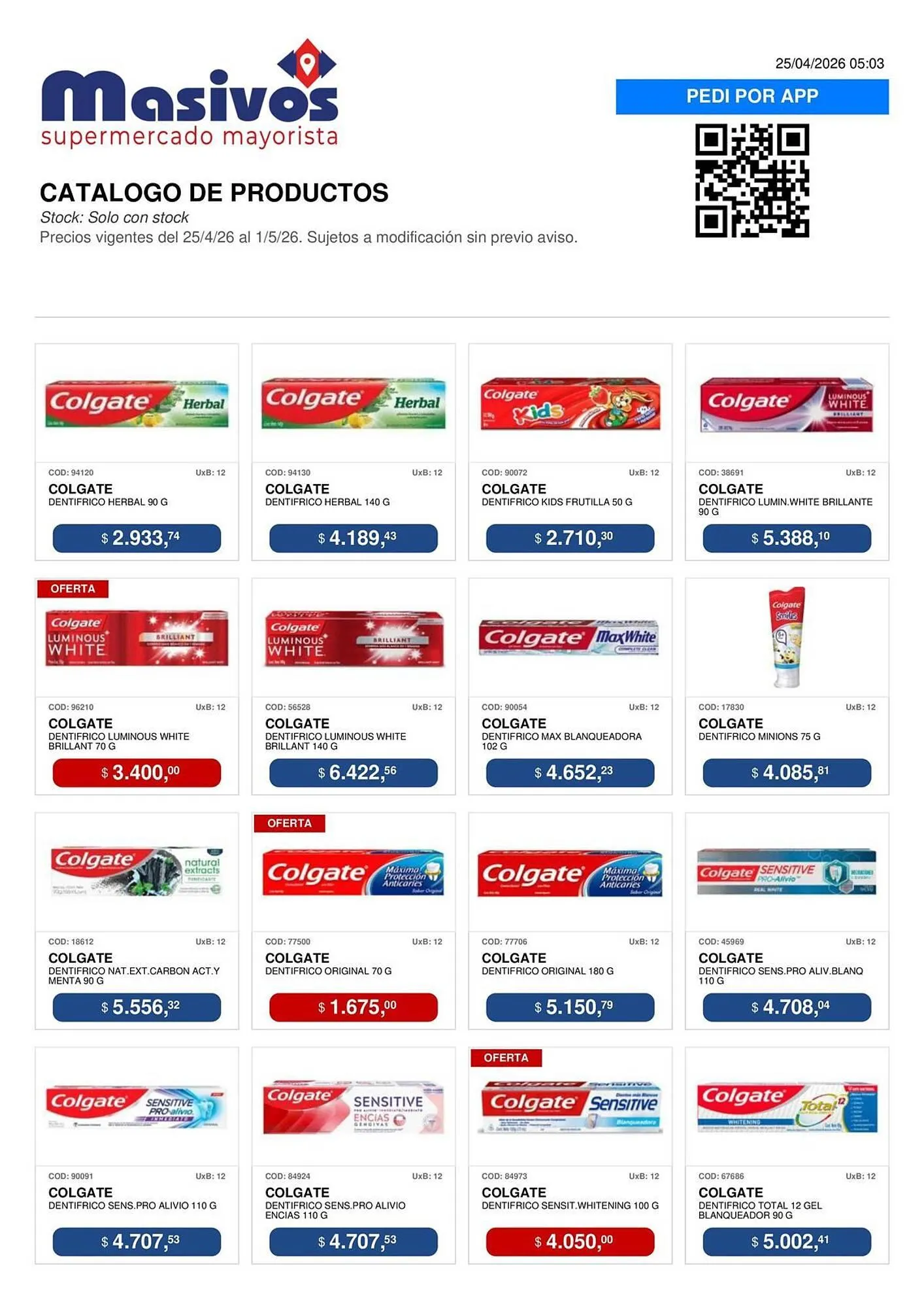 Ofertas de Catálogo Masivos 25 de abril al 1 de mayo 2026 - Página 102 del catálogo