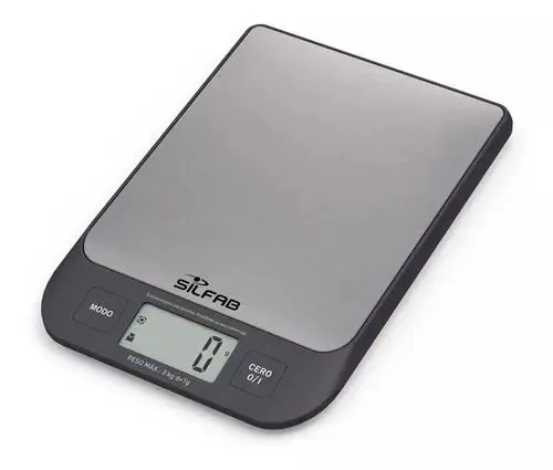 Balanza de cocina digital Silfab Steel Slim pesa hasta 3kg