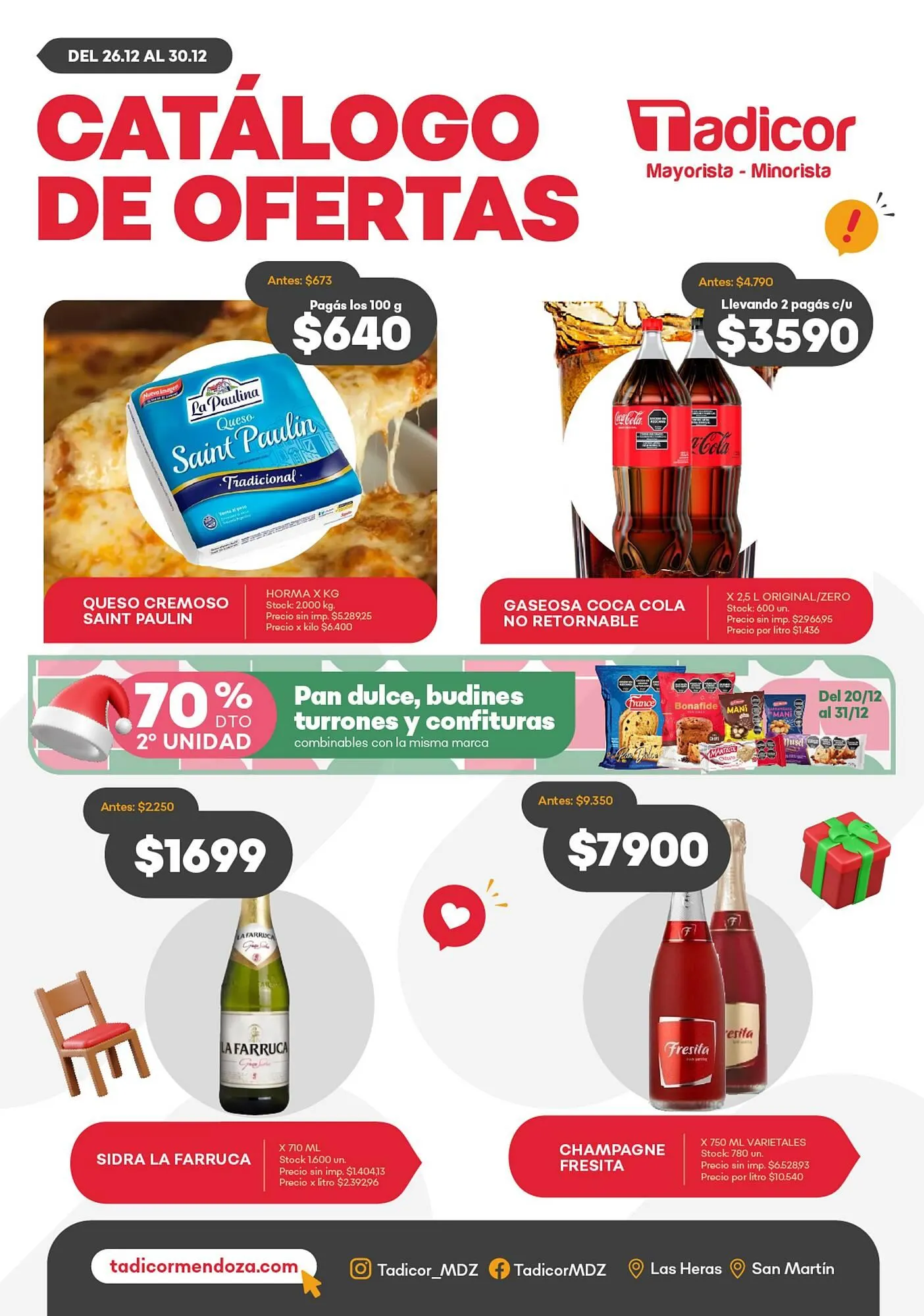Ofertas de Catálogo Supermercados Tadicor 26 de diciembre al 30 de diciembre 2025 - Página 1 del catálogo